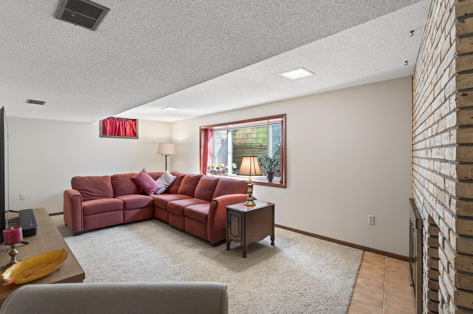 South facing egress window.