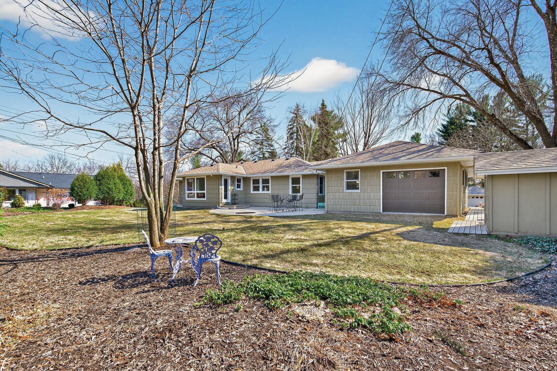 Rear garage drive-thru access.