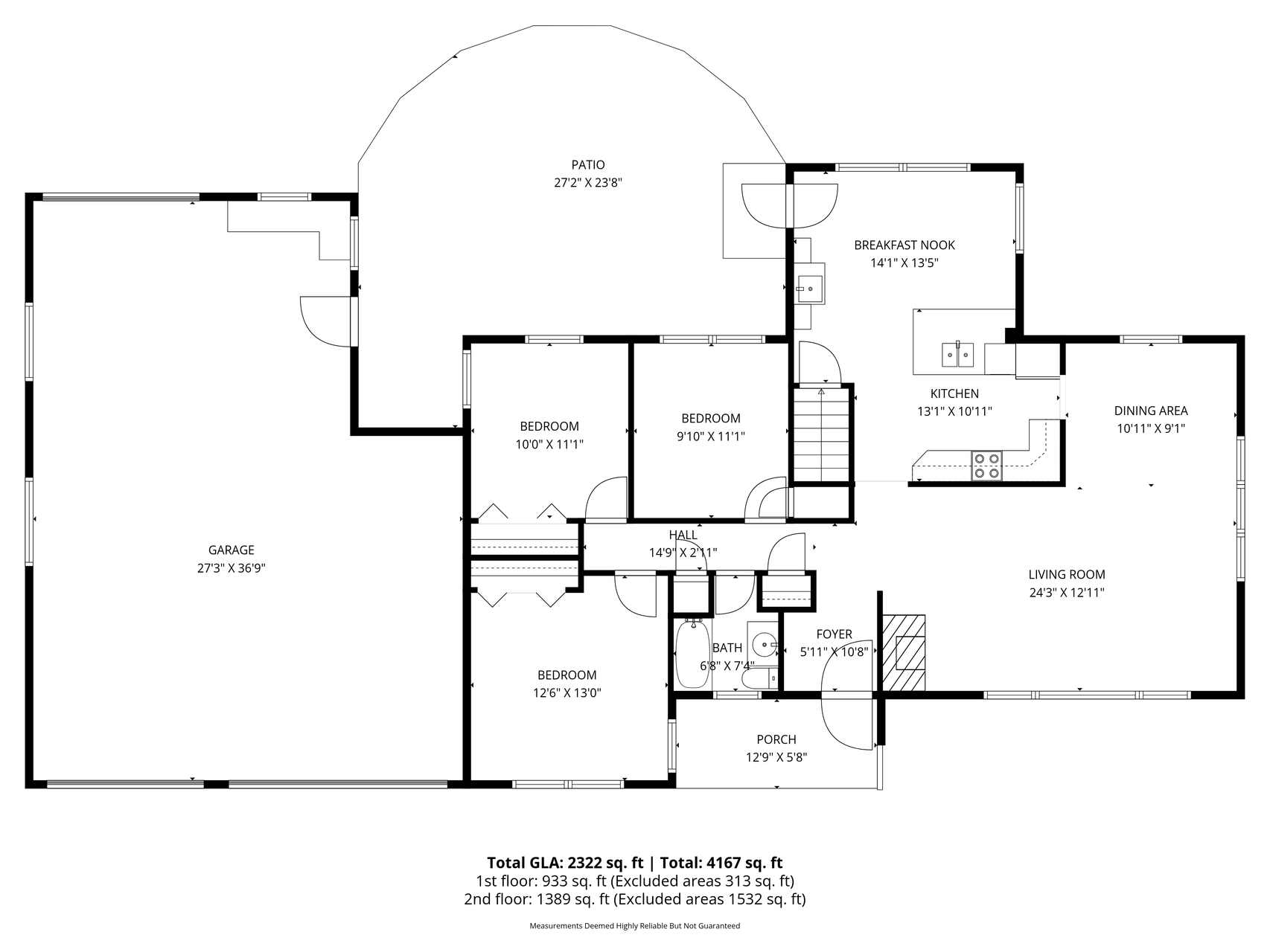 Main floor. Dimensions are approximate.