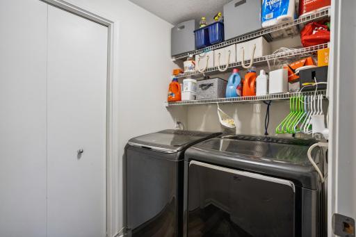 Main floor laundry room and utility closet