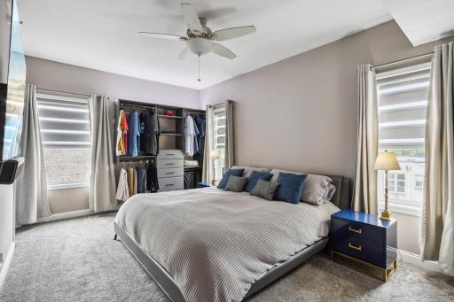 Walk-in closet plus built in organizers on each side of the suite. These can be removed if not needed.