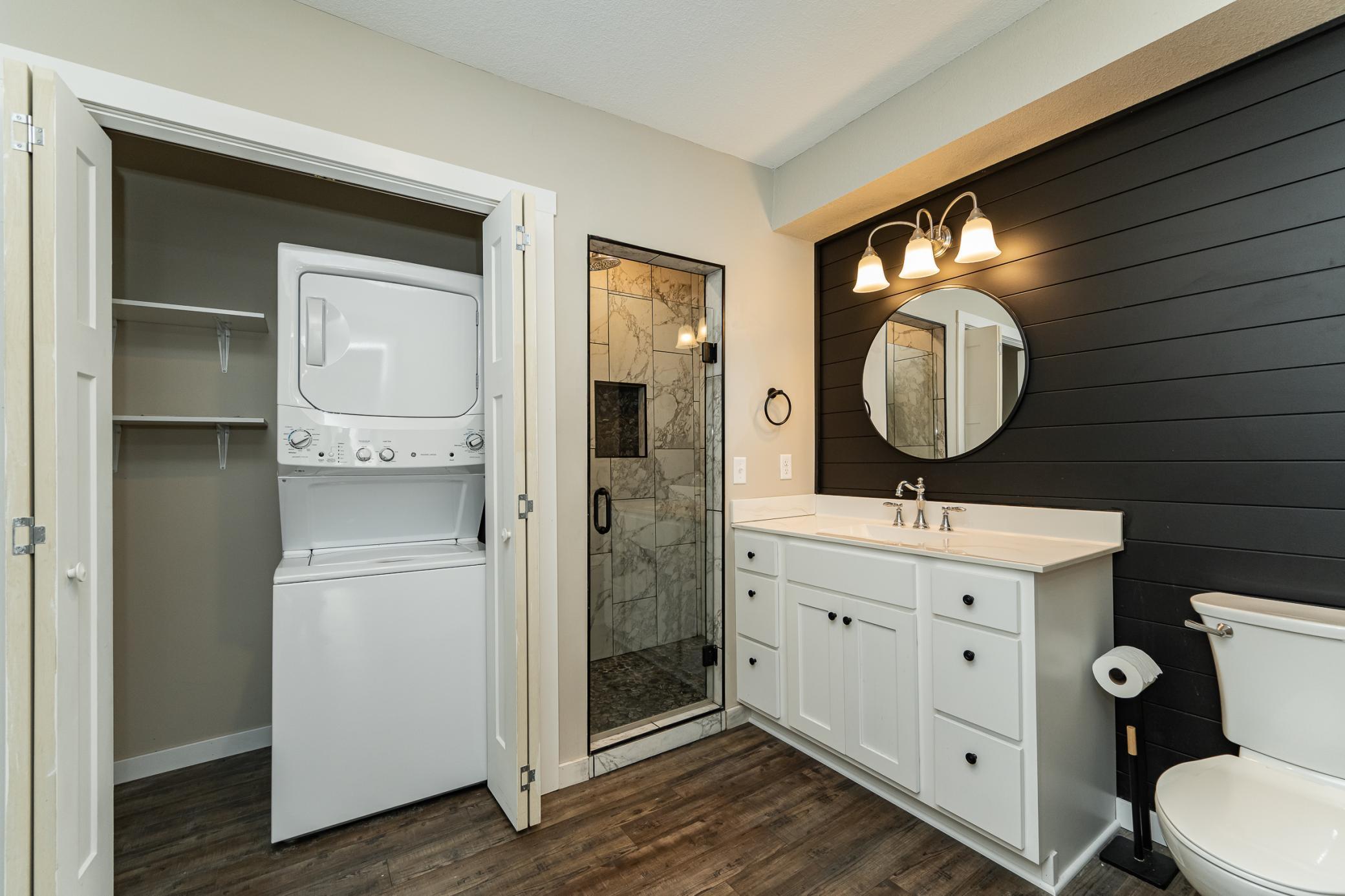 main floor bath - laundry