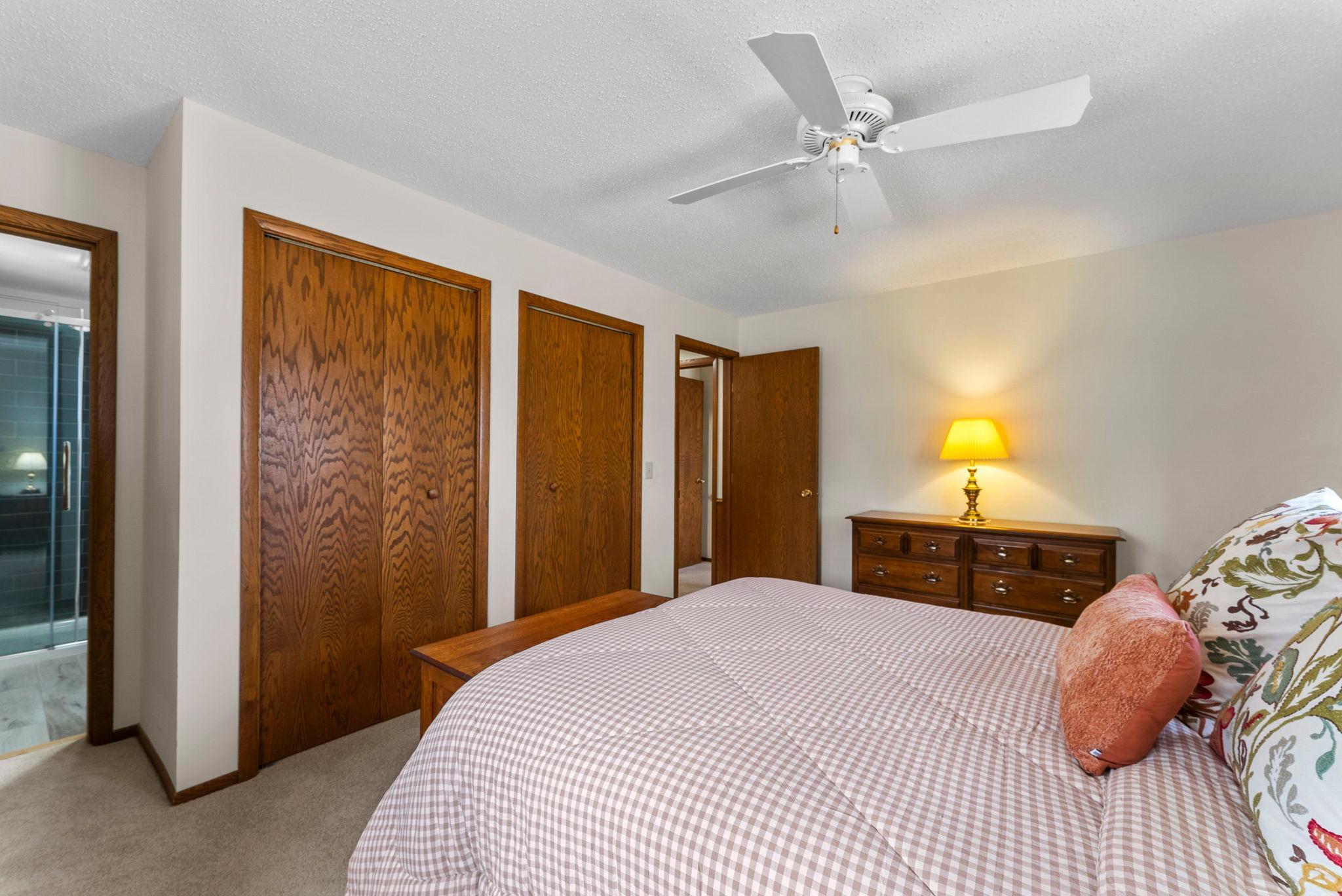 Primary bedroom with pass thru bath