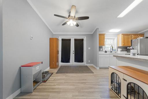 Dining area open to kitchen
