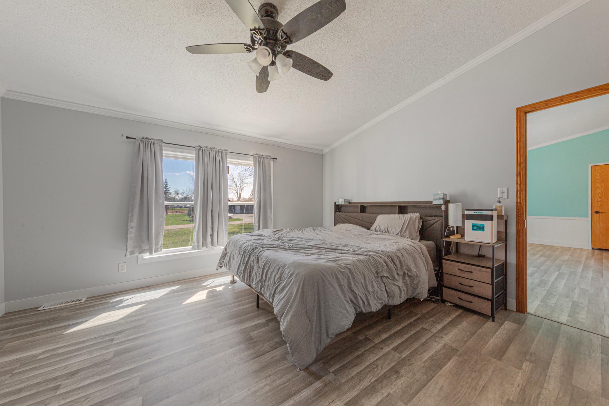 Primary bedroom with natural light