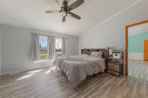 Primary bedroom with natural light