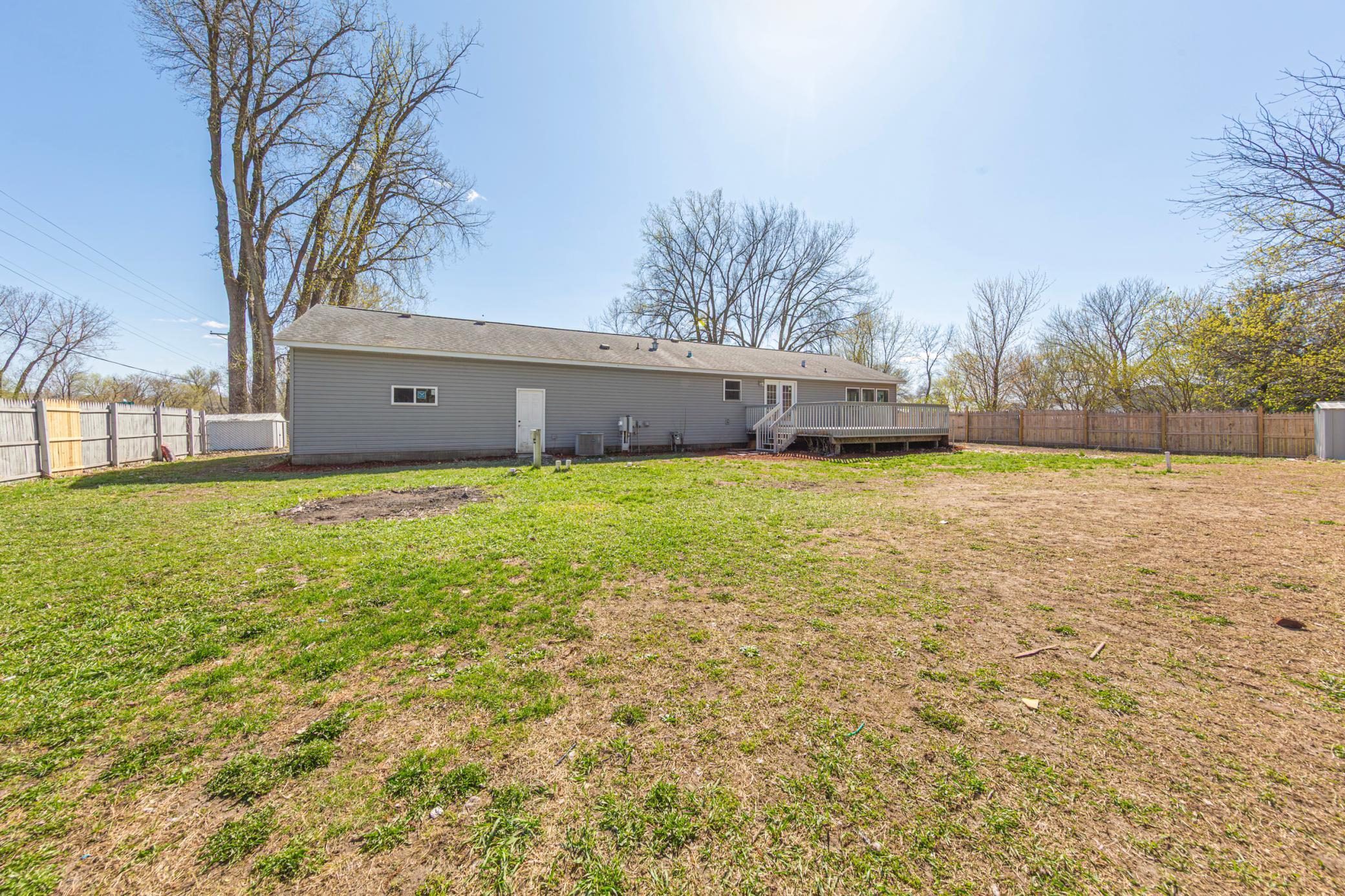 Large fenced in back yard