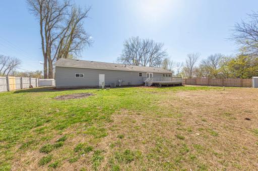 Large fenced in back yard