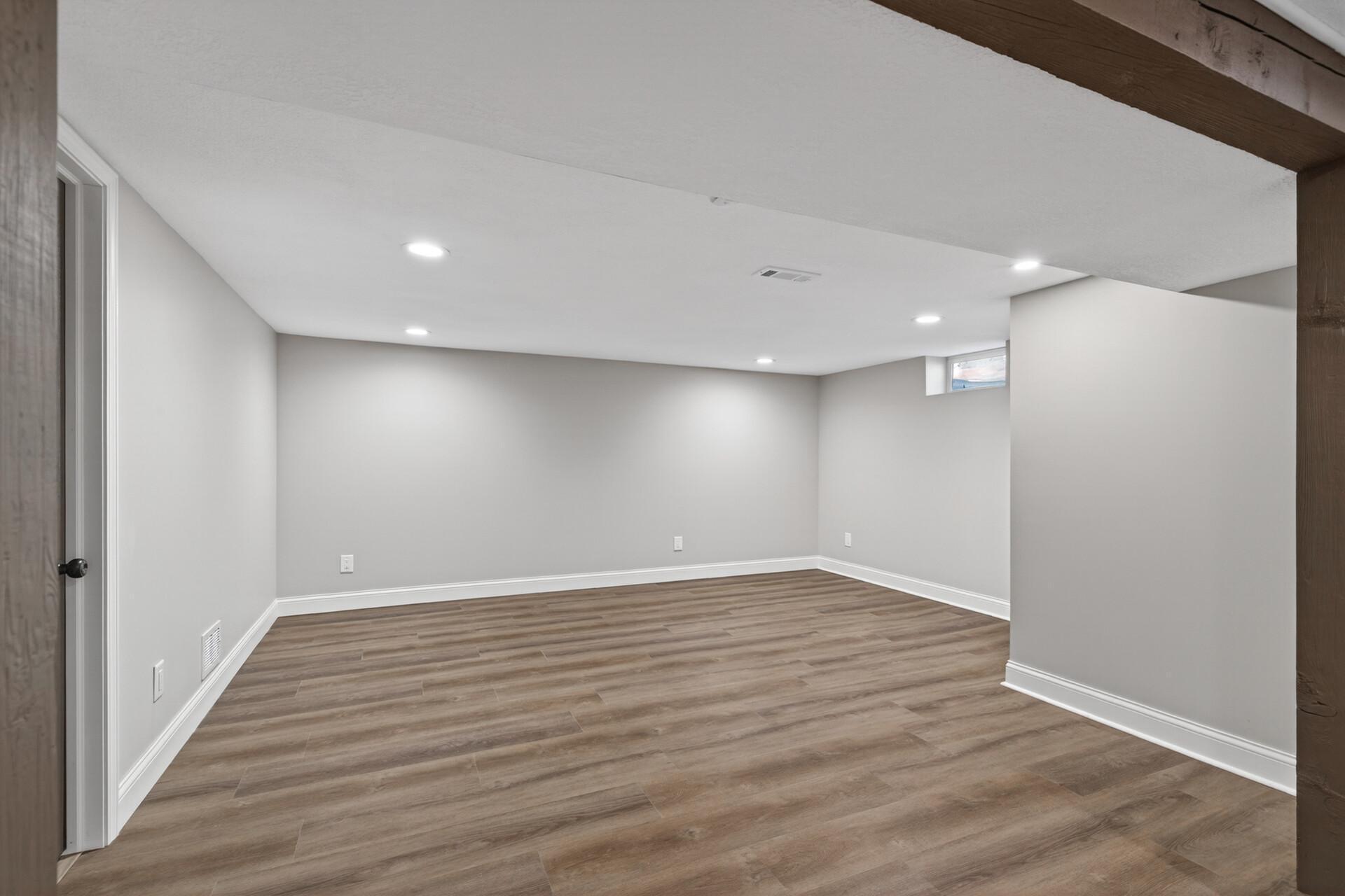The finished lower level expands your space with a generous family room.