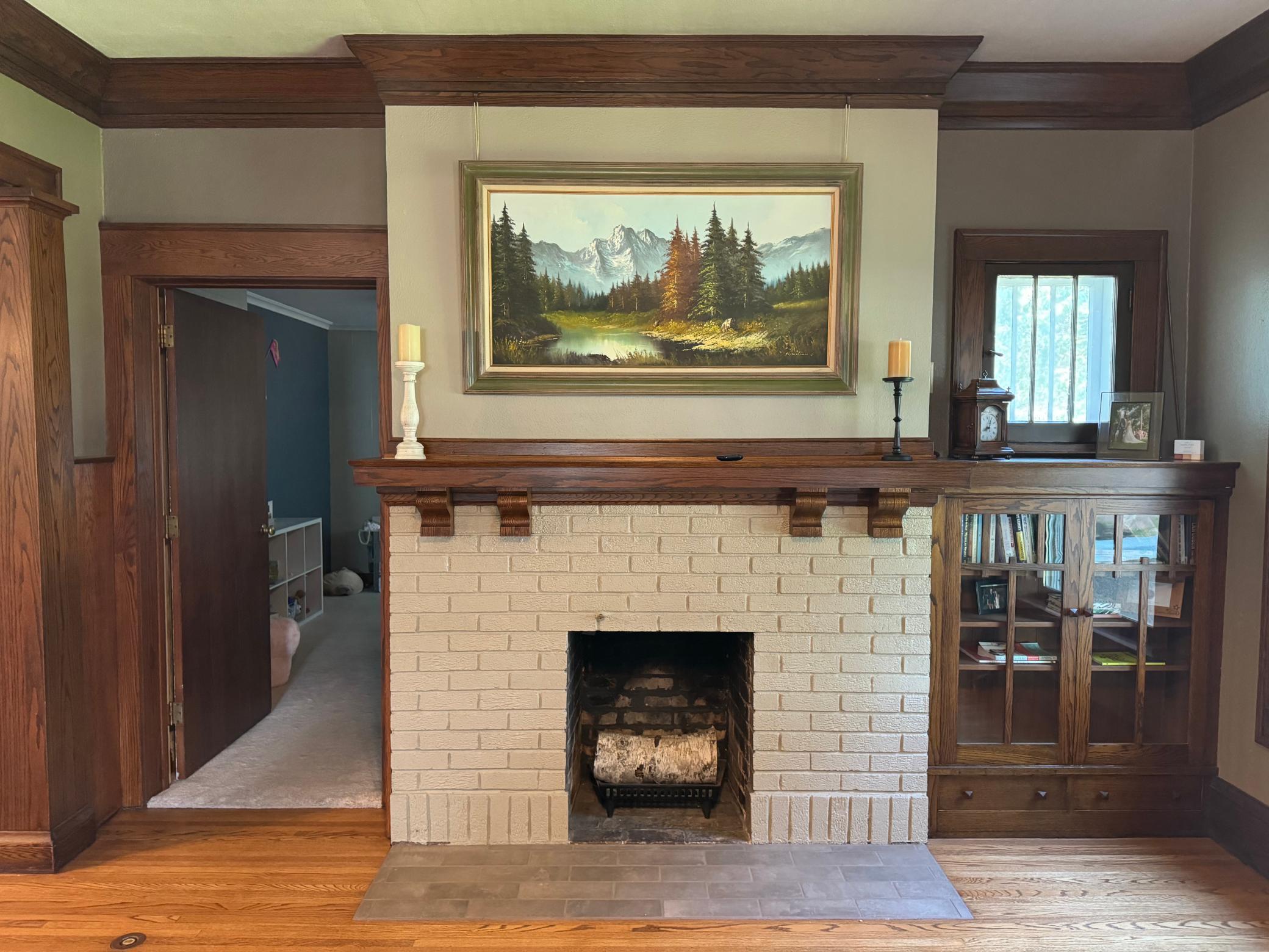 woodburning fireplace