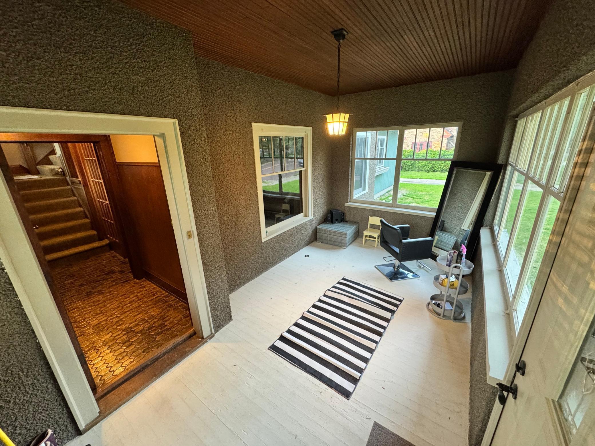 enclosed front porch