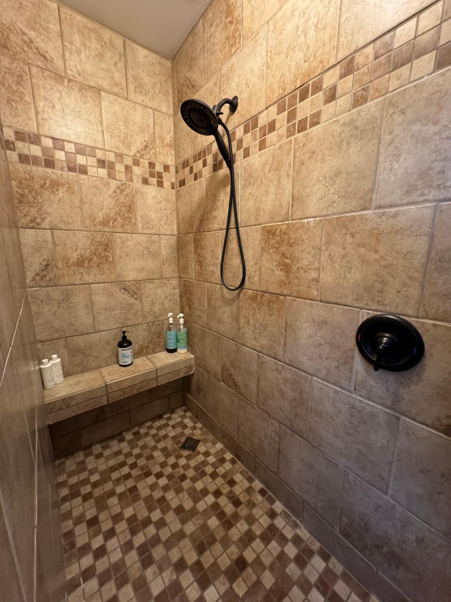 large walk in shower