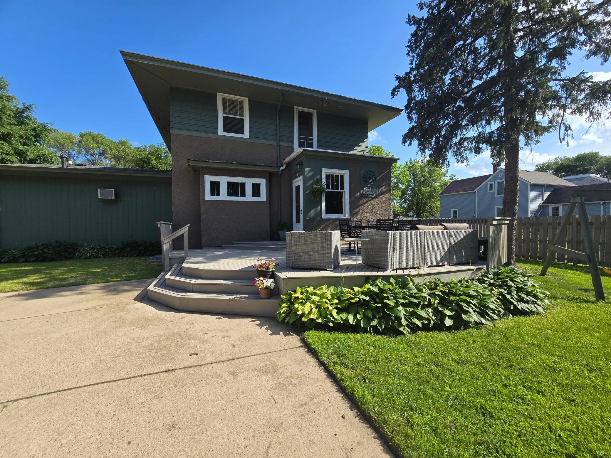 large deck for entertaining