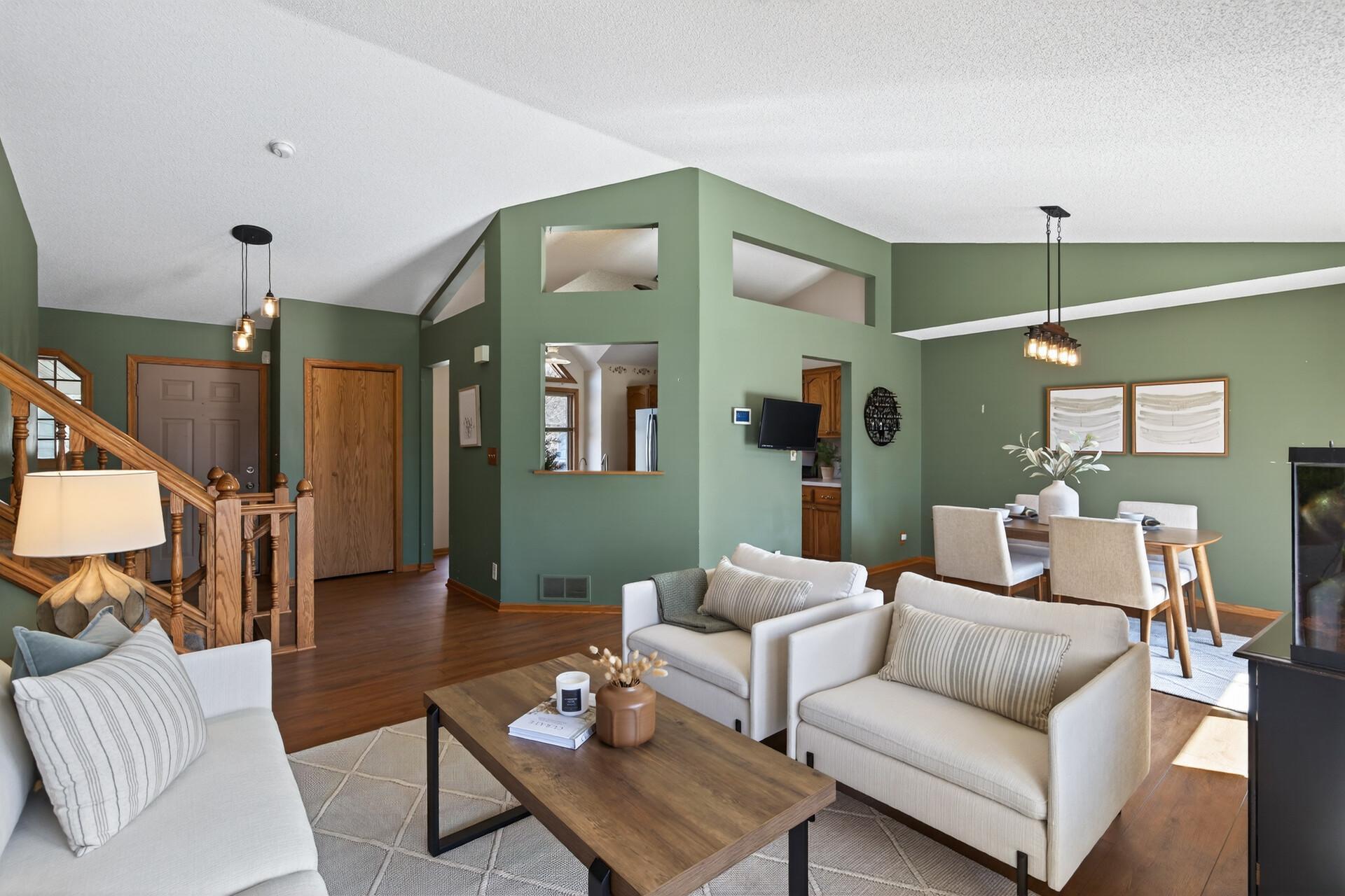 A highly desired open layout for easy entertaining and constant connection with family and friends.