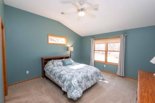 The primary bedroom serves as a private oasis to unwind after a long day!