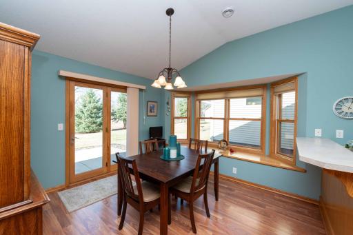 The informal dining area is open to the kitchen for easy everyday meals!