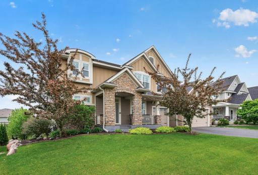 Beautiful front yard with appealing front porch