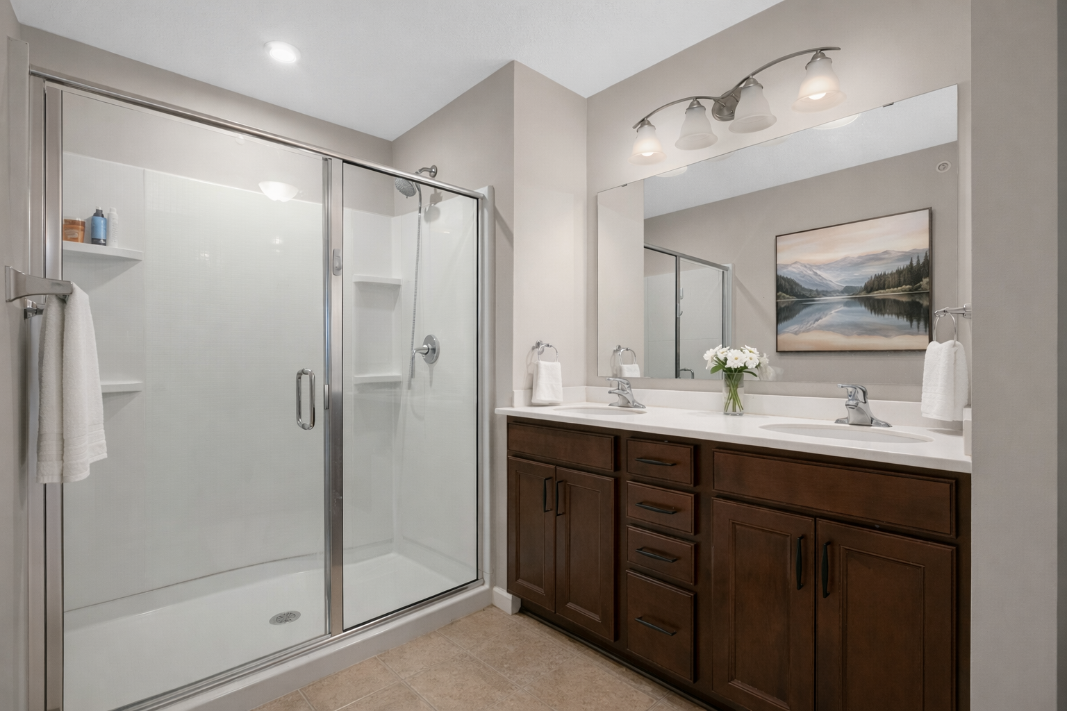 Master Bathroom with Double Vanity