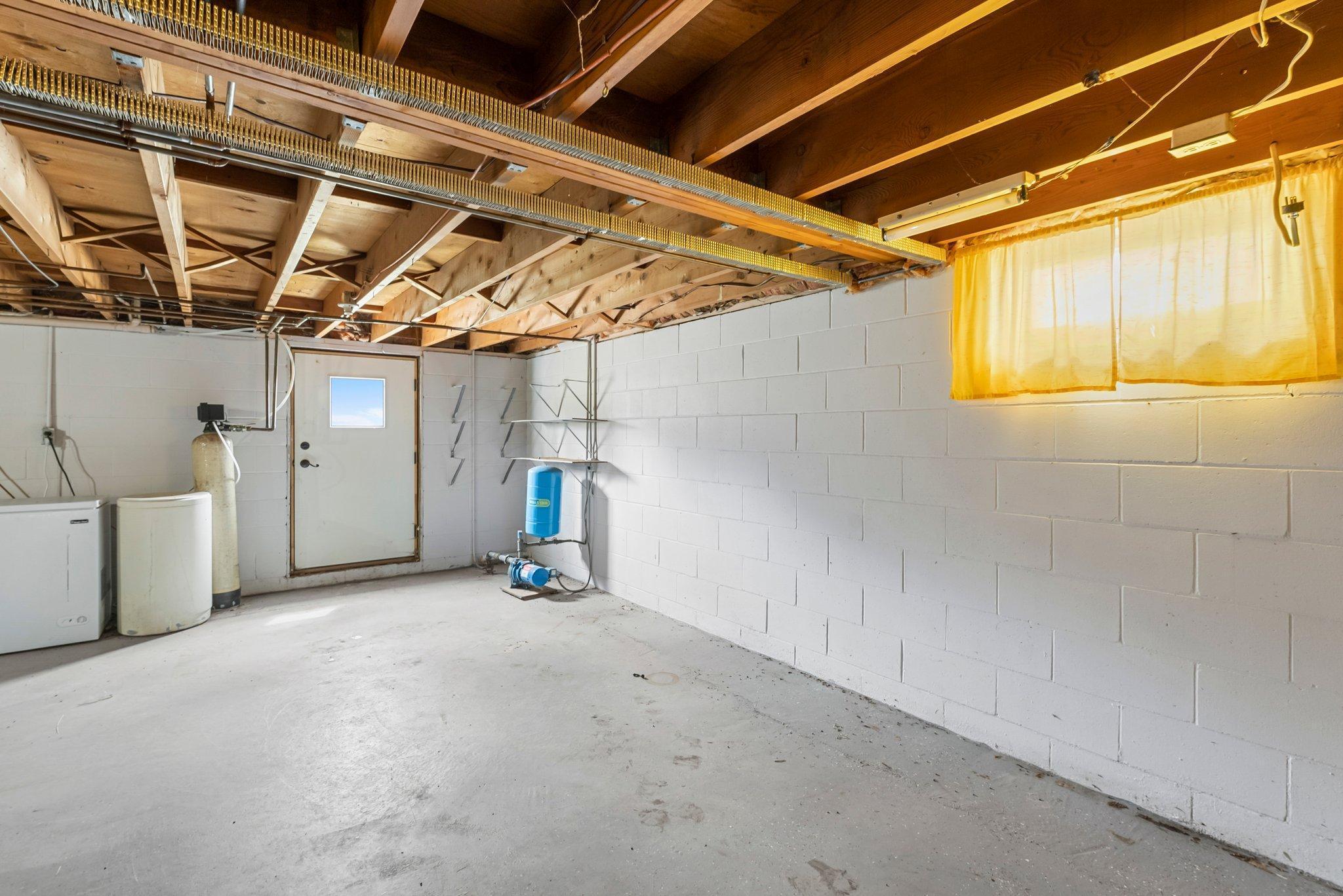 Basement is unfinished