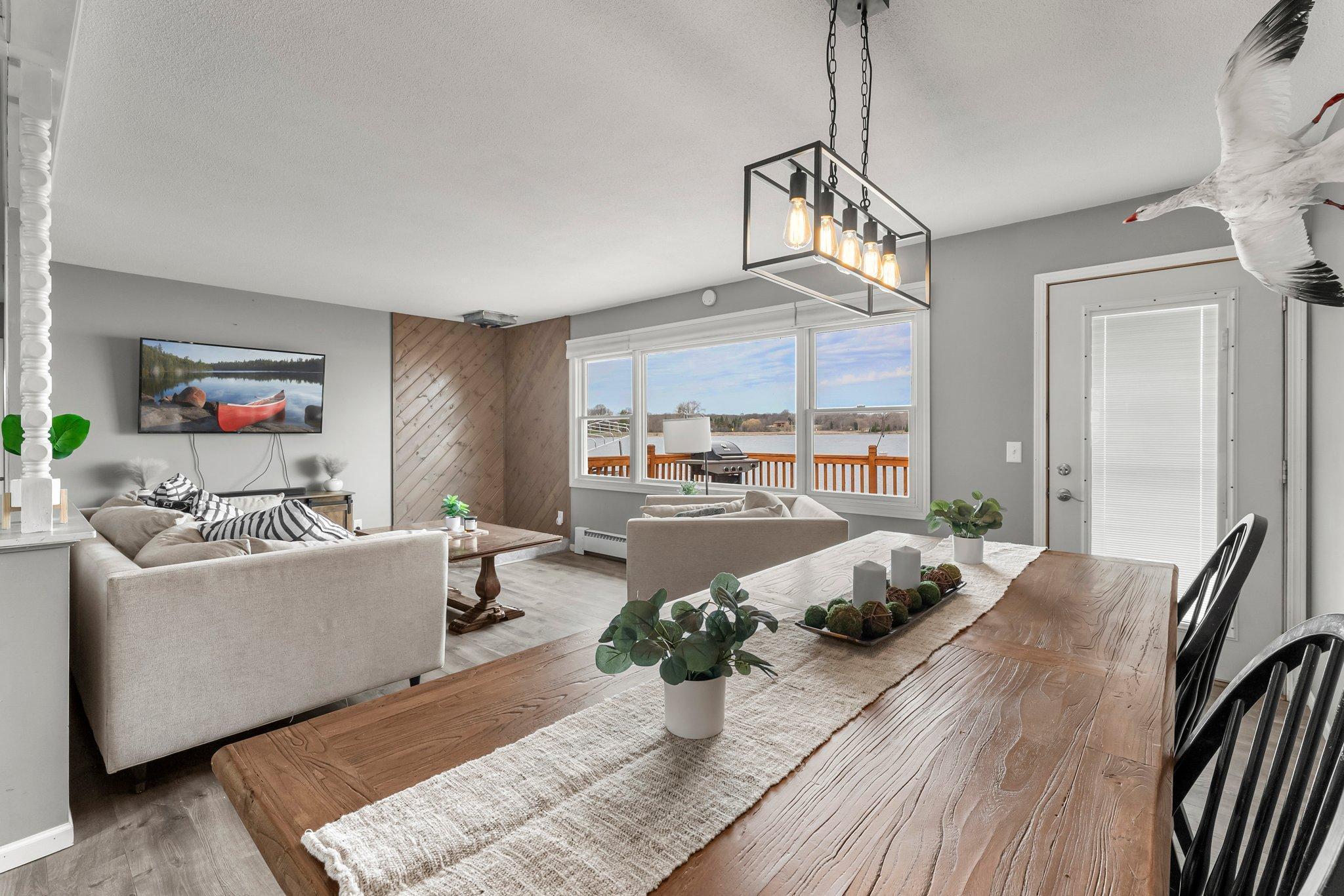 Dining room with a view