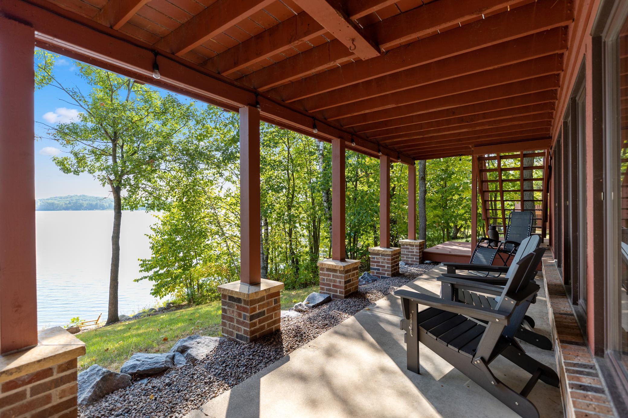 Walkout patio offers seamless indoor-outdoor living.