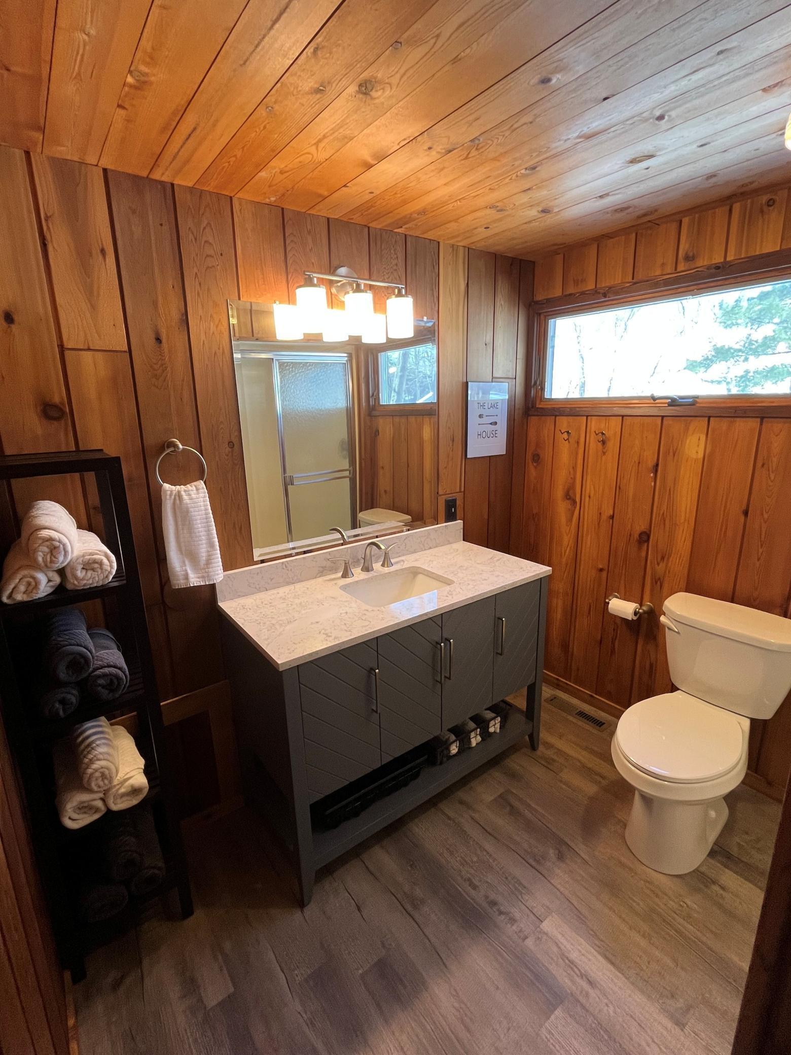 Updated bathroom with clean finishes and a fresh, modern feel.