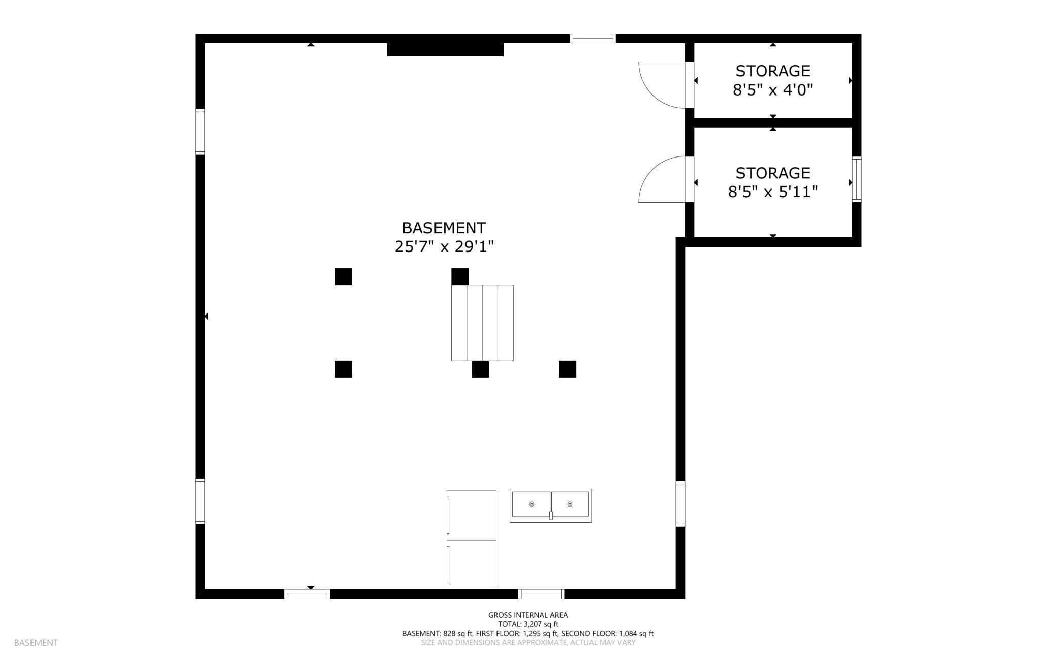 Basement floor plan.