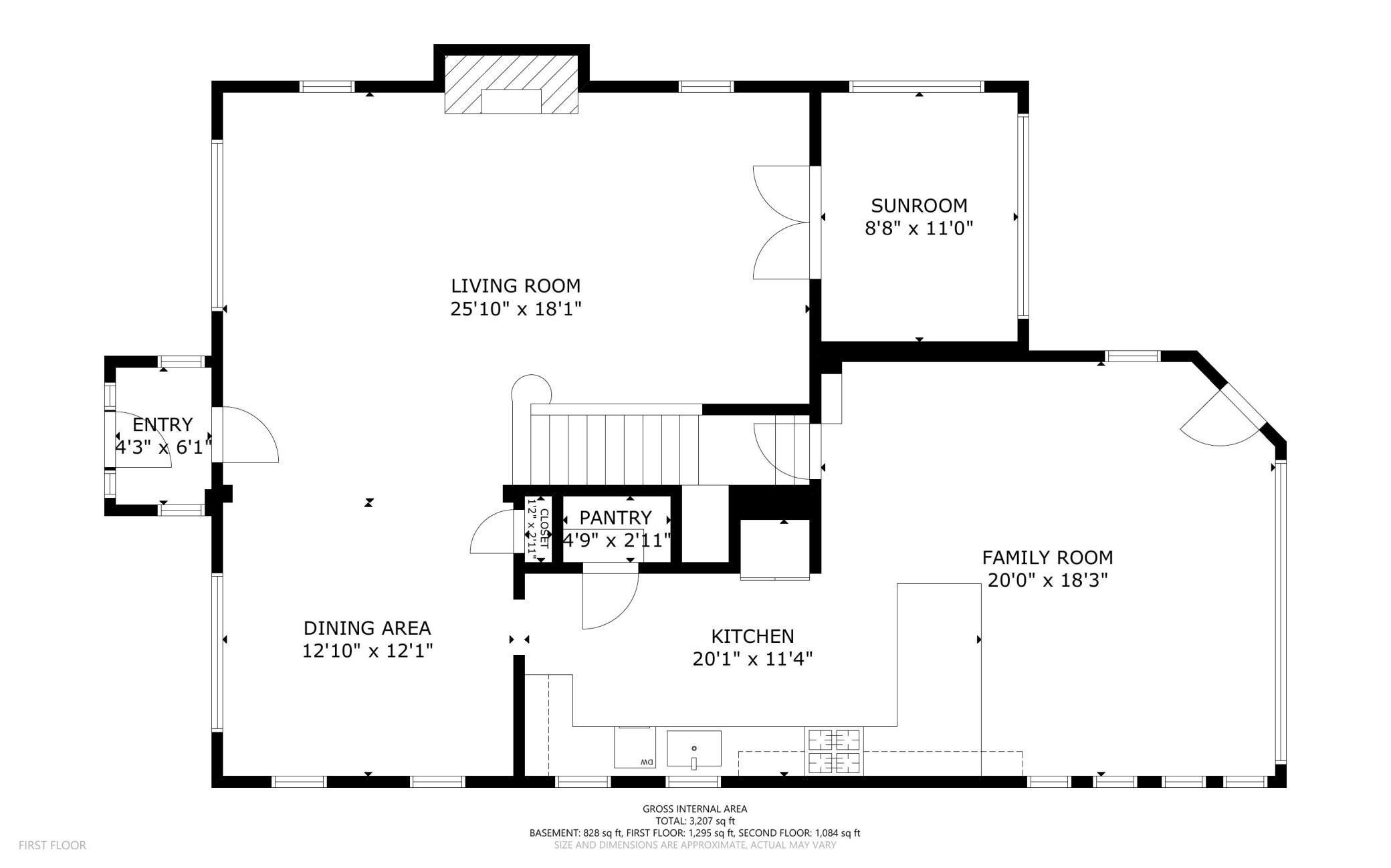 Main level floor plan.