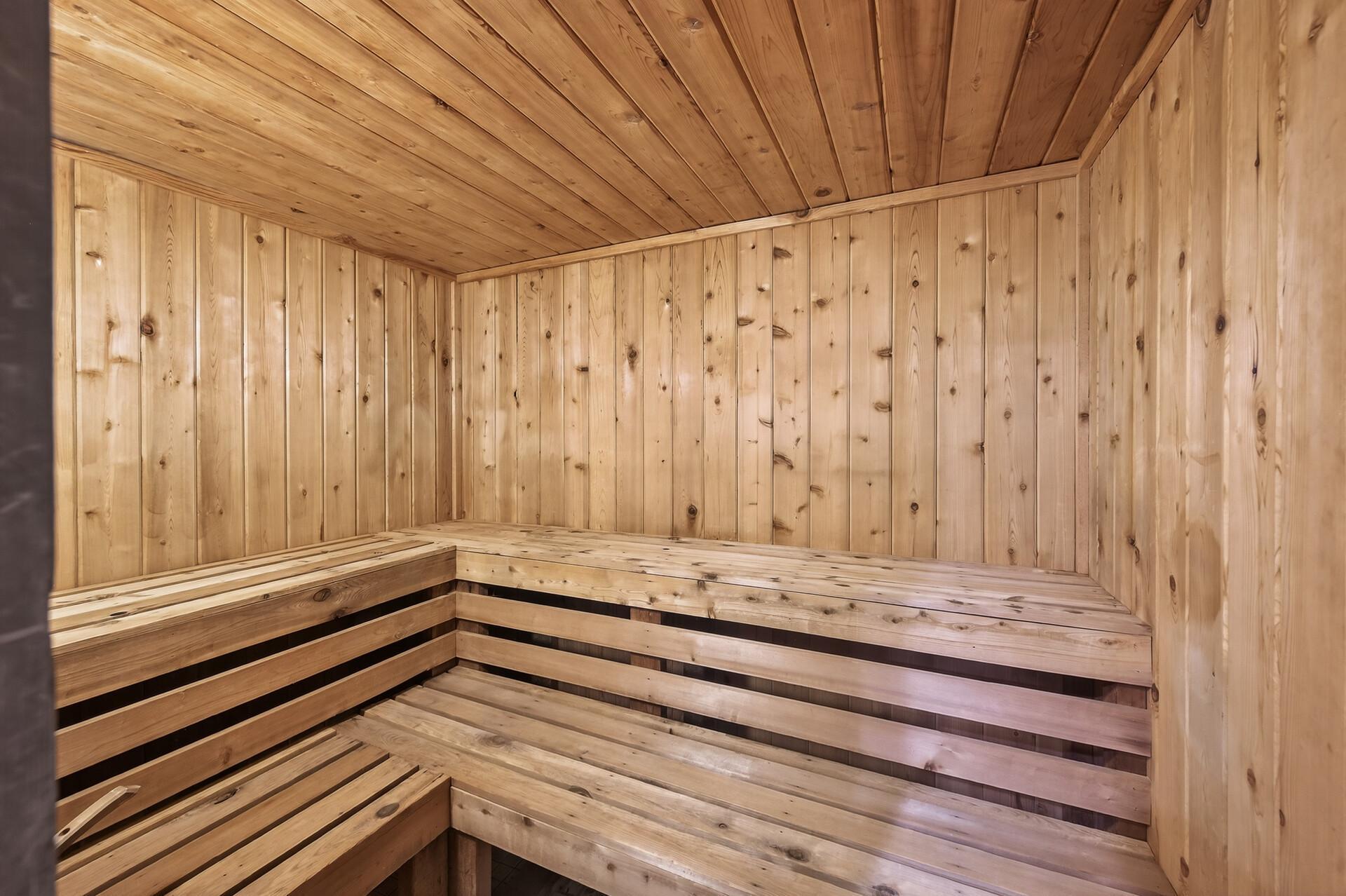 Sauna in the lower level