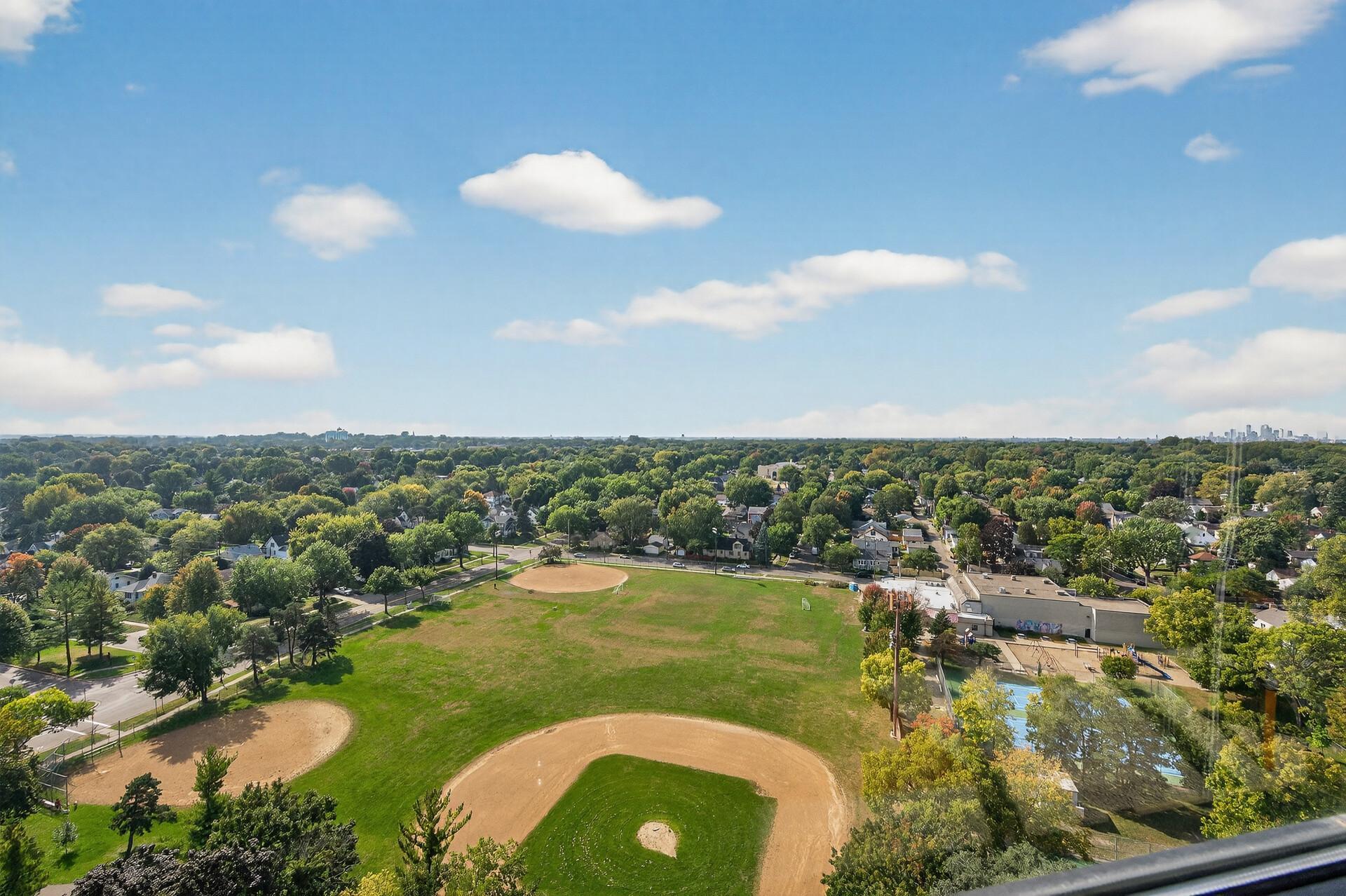 Park is across the driveway from the community