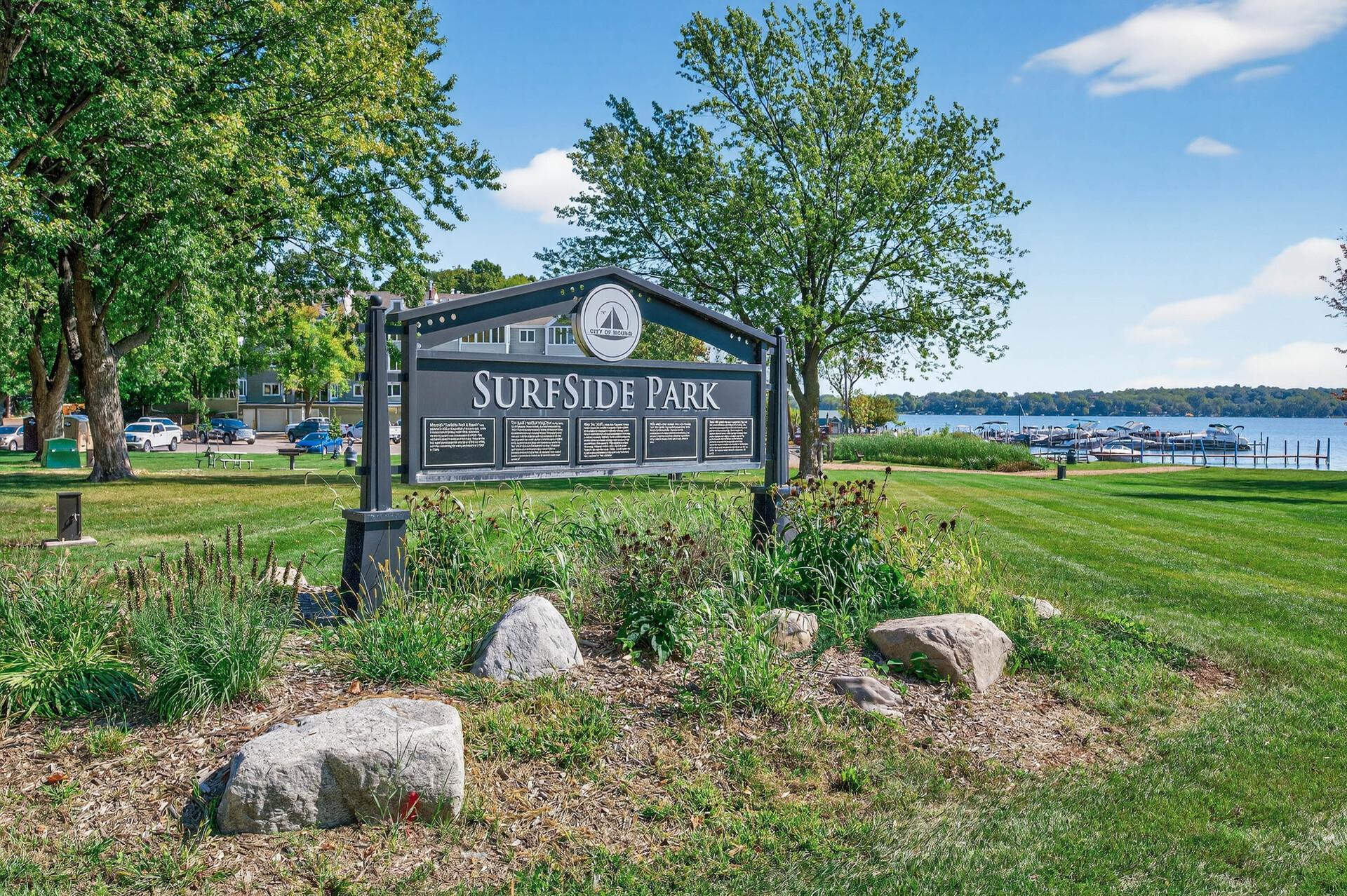 Right next to Surfside Park featuring boat ramp, sandy beach, playground & more.