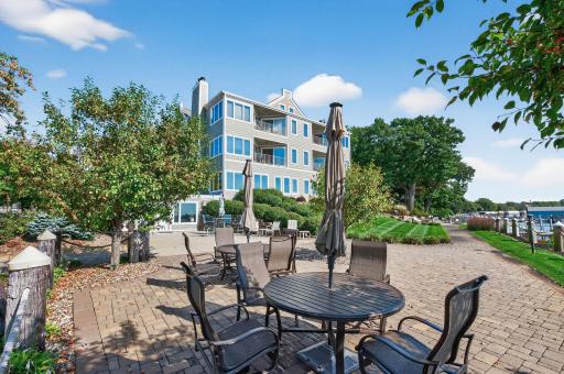 Lakeside community patio