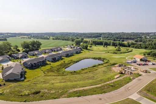 Aerial photo of the Ponds at Highland Hills community!