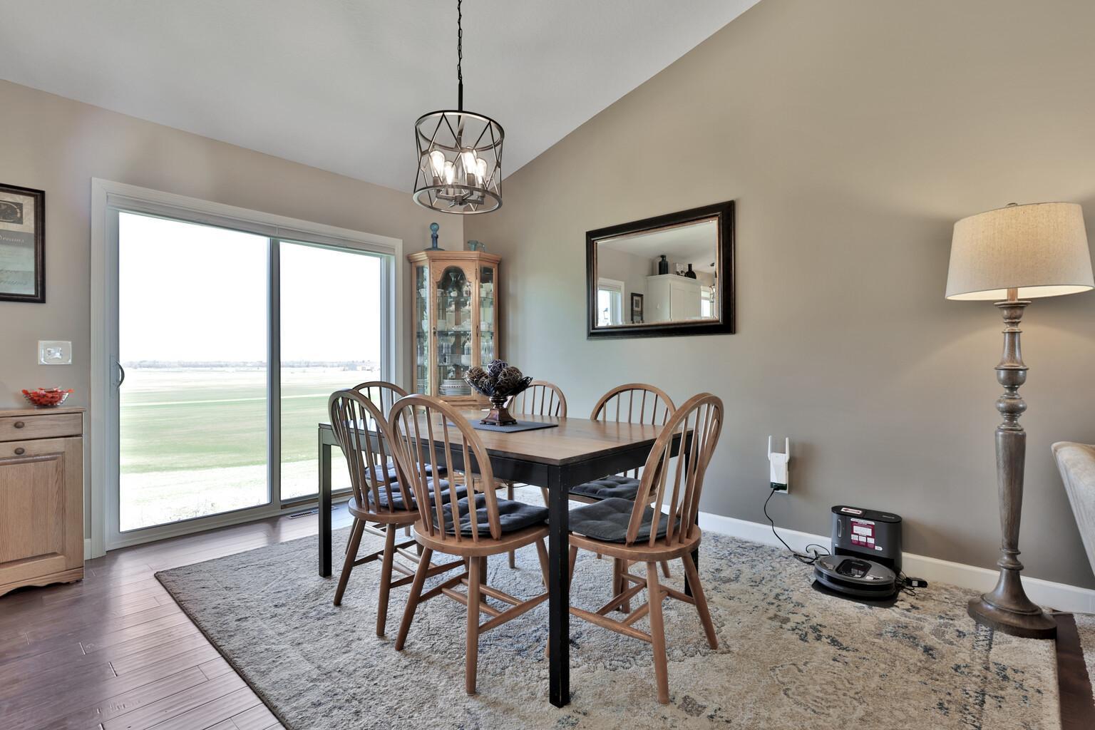 Eating area off kitchen with room for future deck.