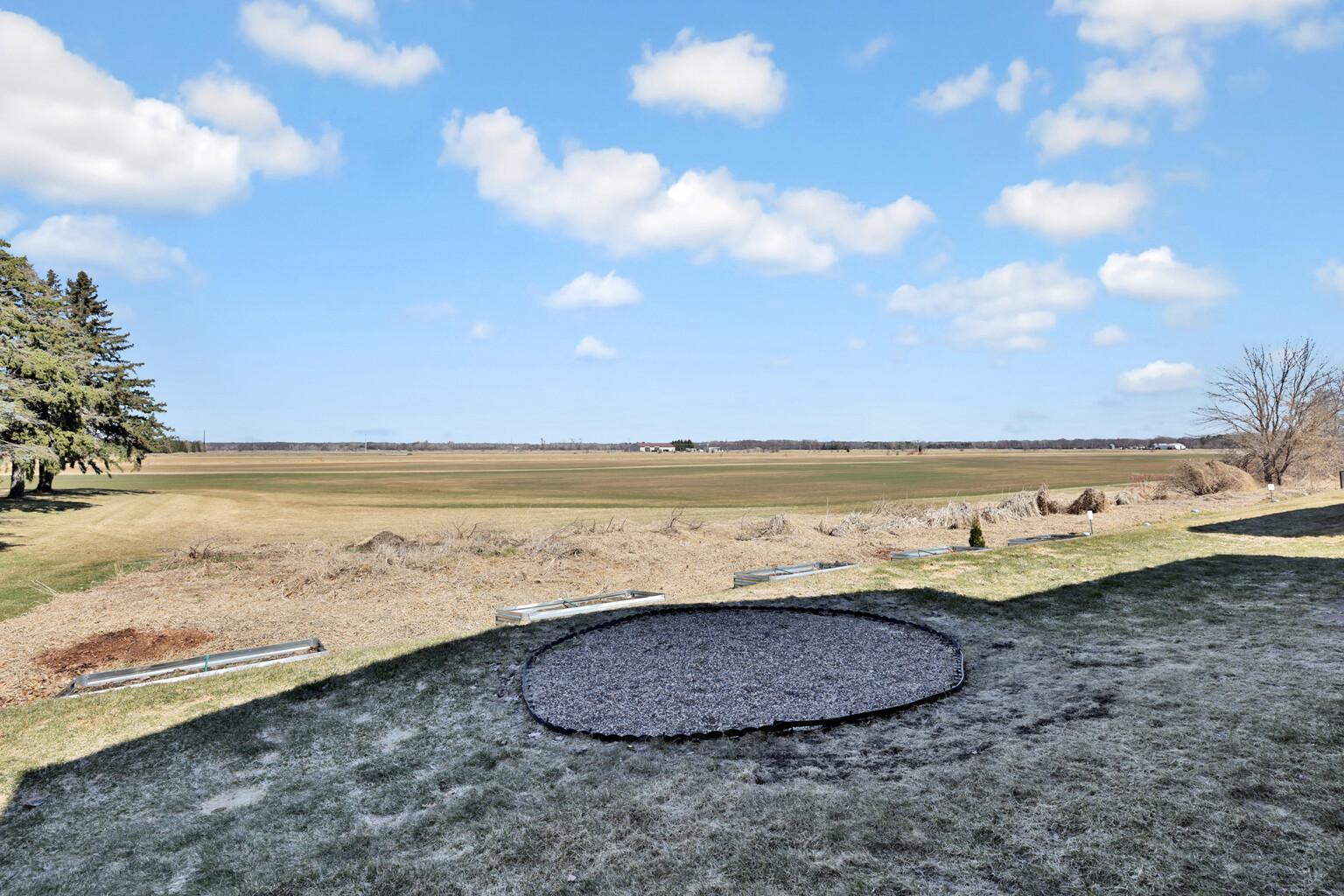 Open views overlooking sod farm