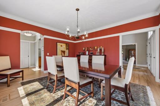 Dining area that flows with the rest of the main floor area.