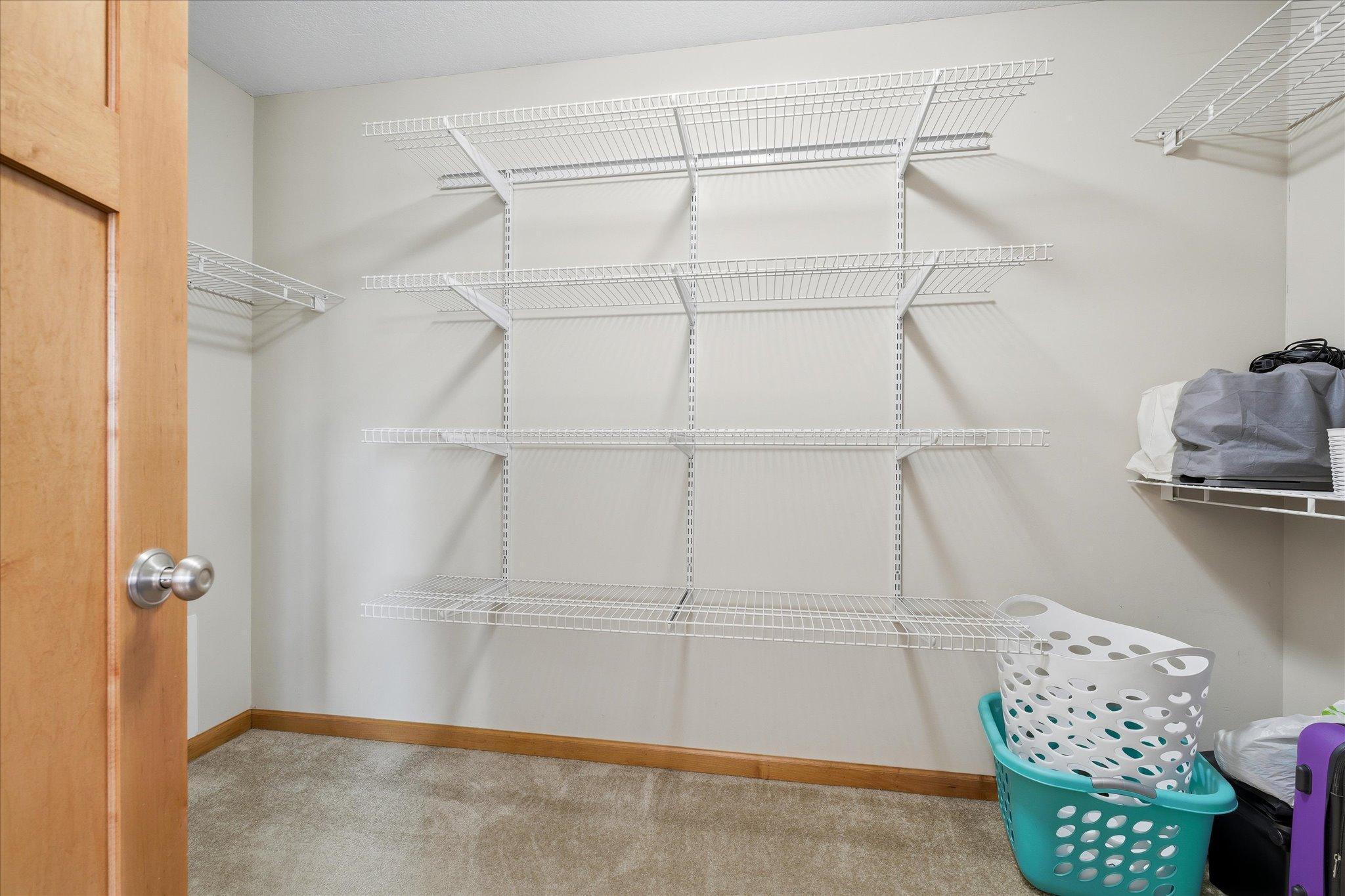 Great walk-in closet for primary ensuite.