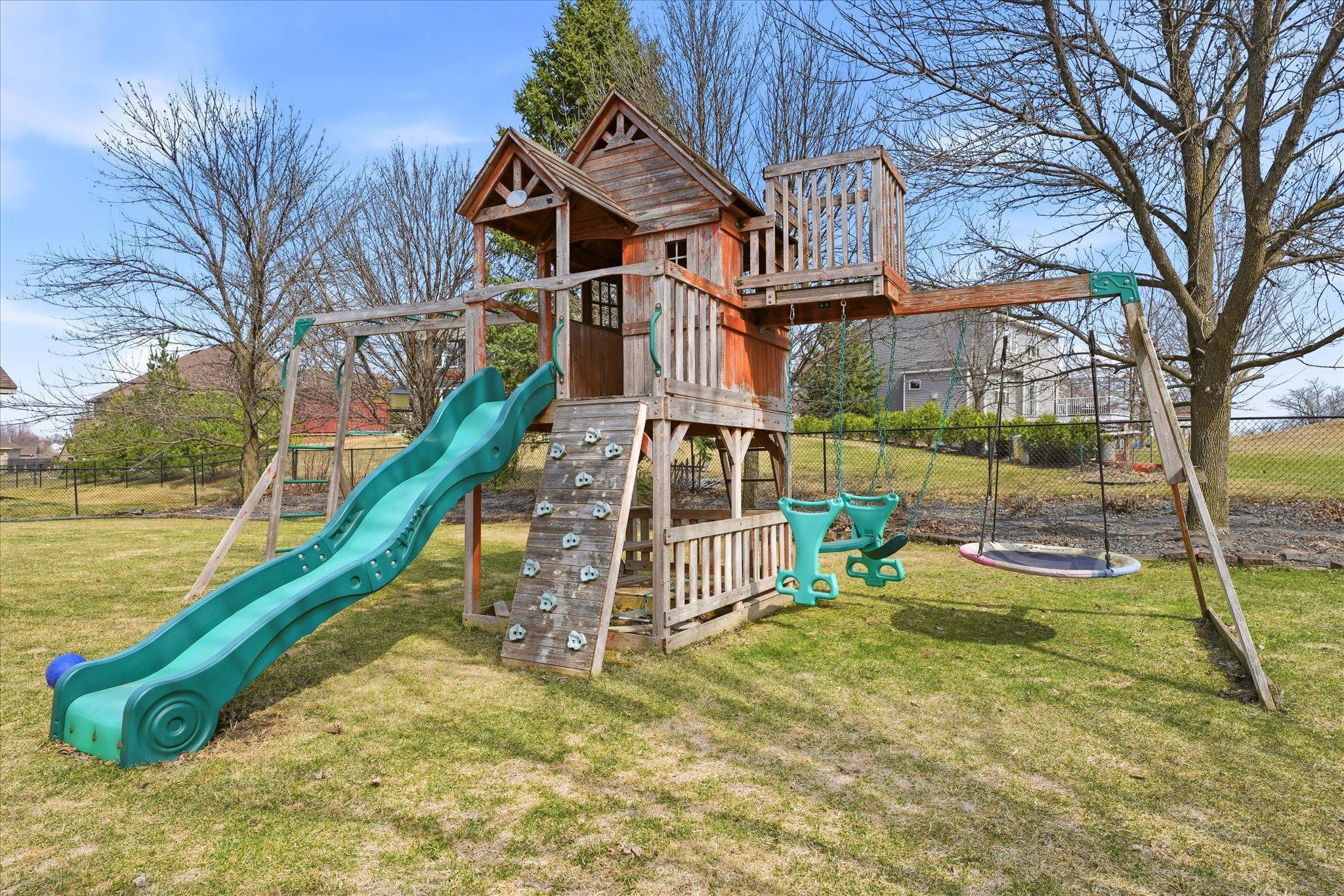 Kids will love this...Playset stays with the home.