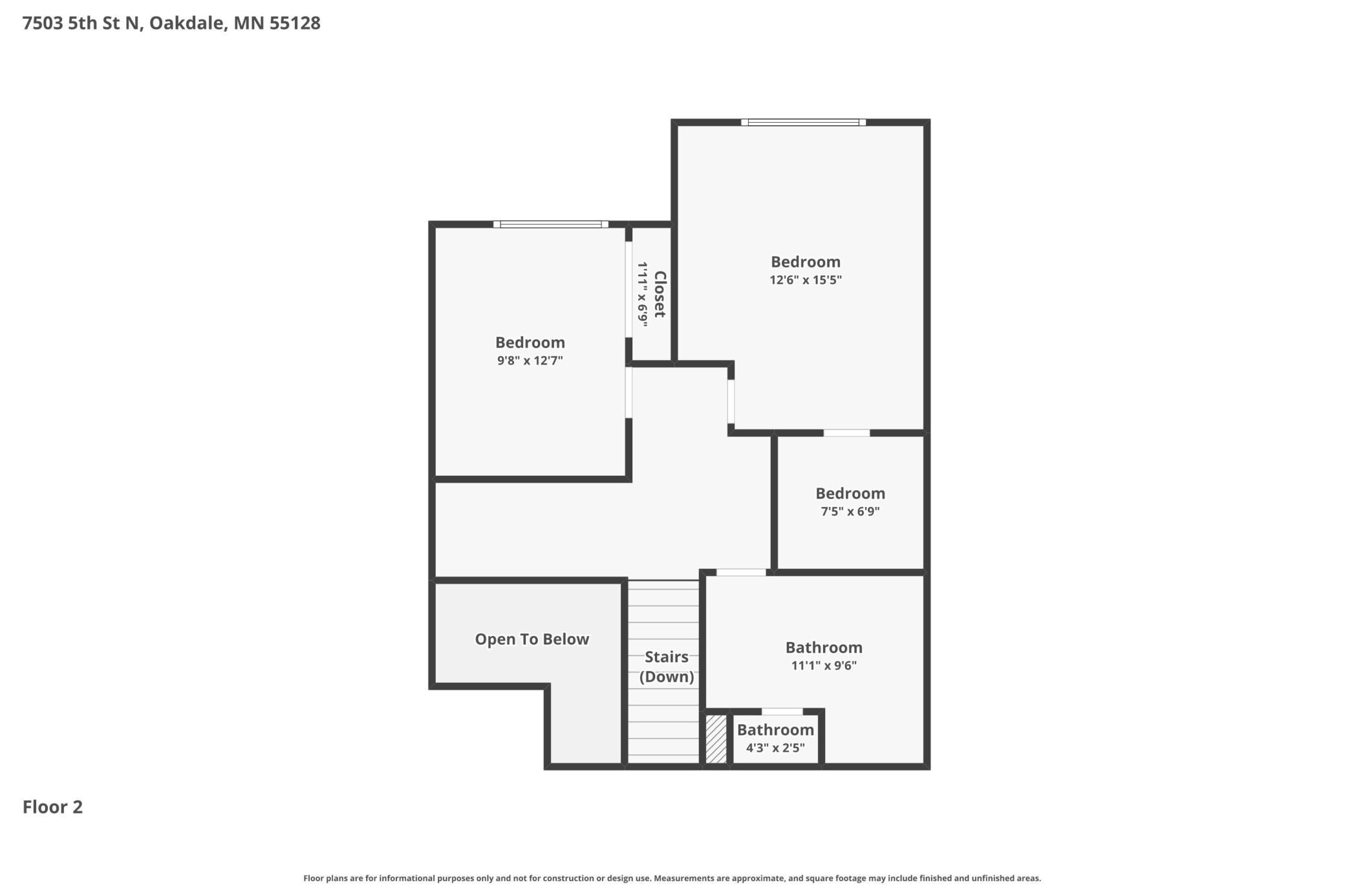Upper Level Floor Plan