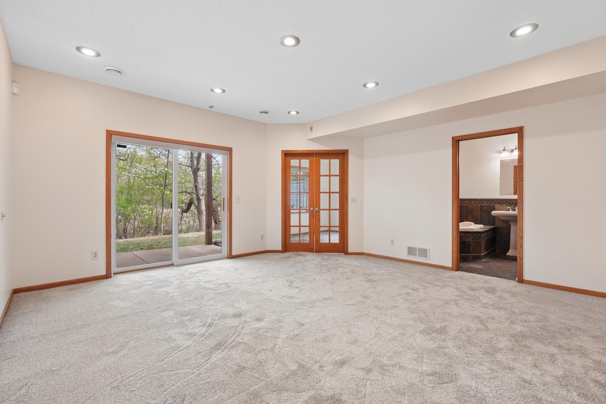 Lower Level Family Room and walk-out to patio