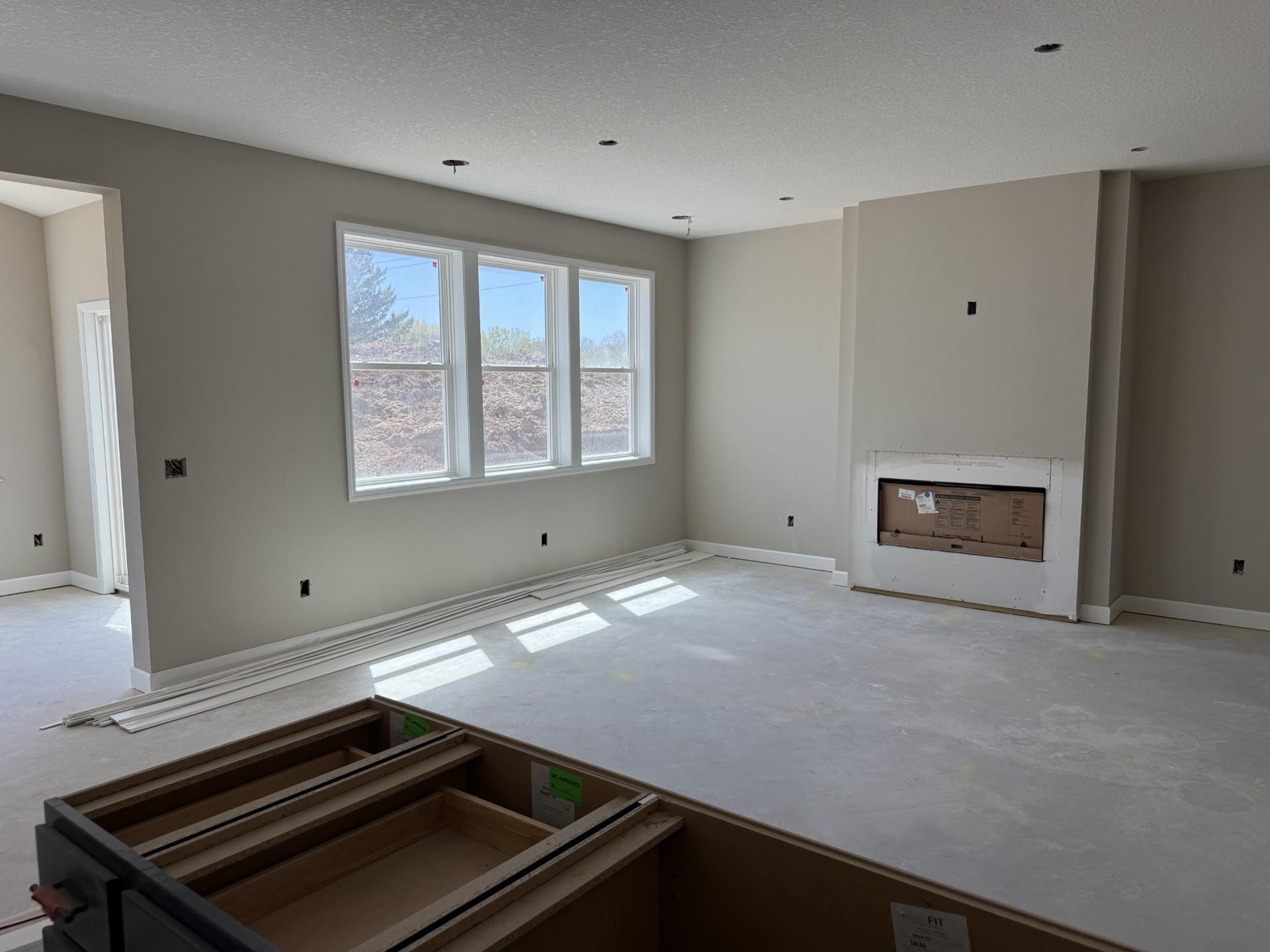 (Photo is of the actual home in progress.)