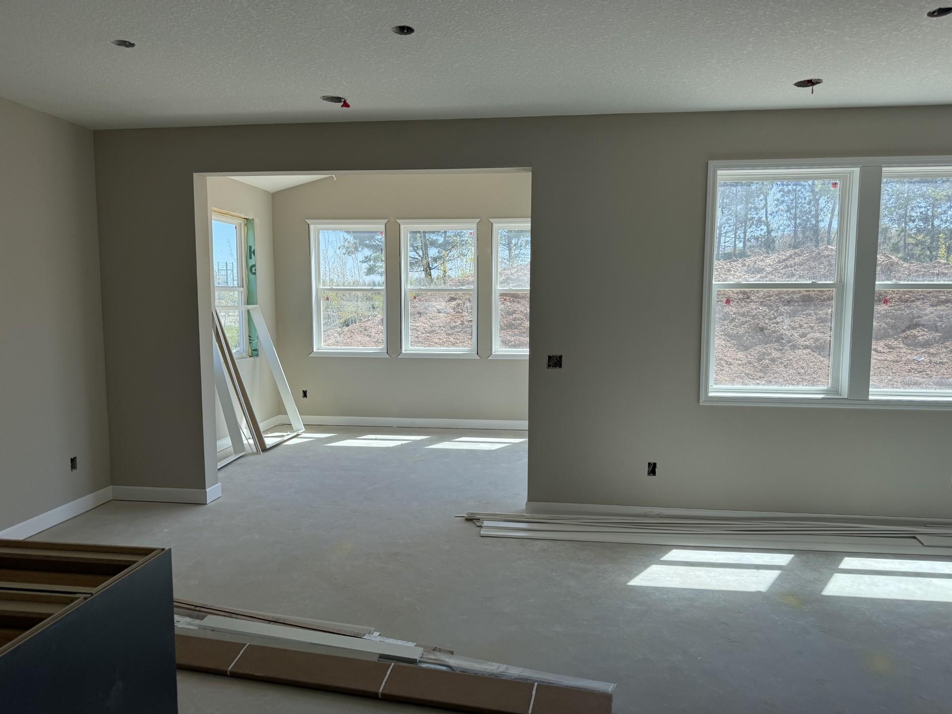 (Photo is of the actual home in progress.)