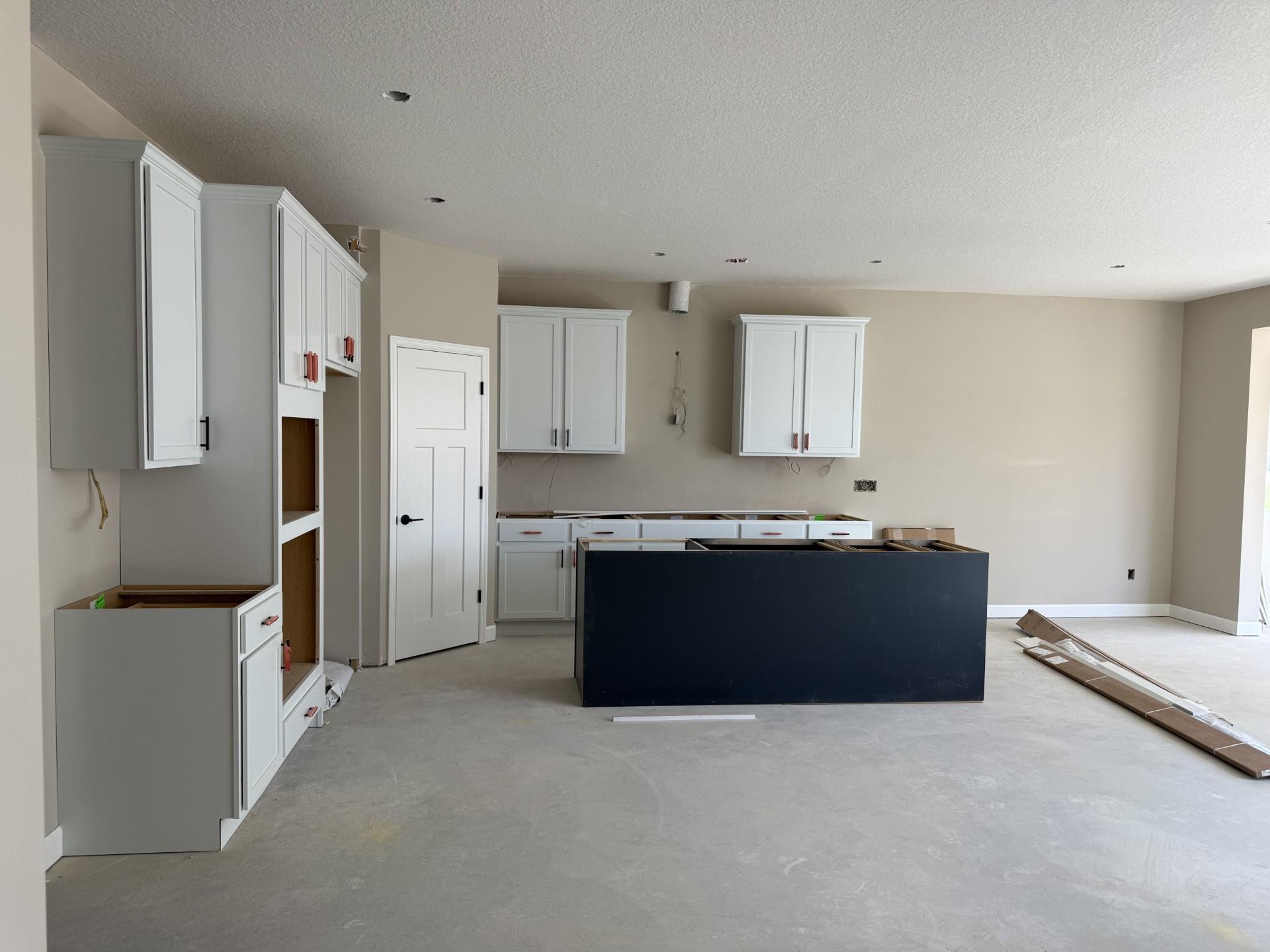 (Photo is of the actual home in progress.)