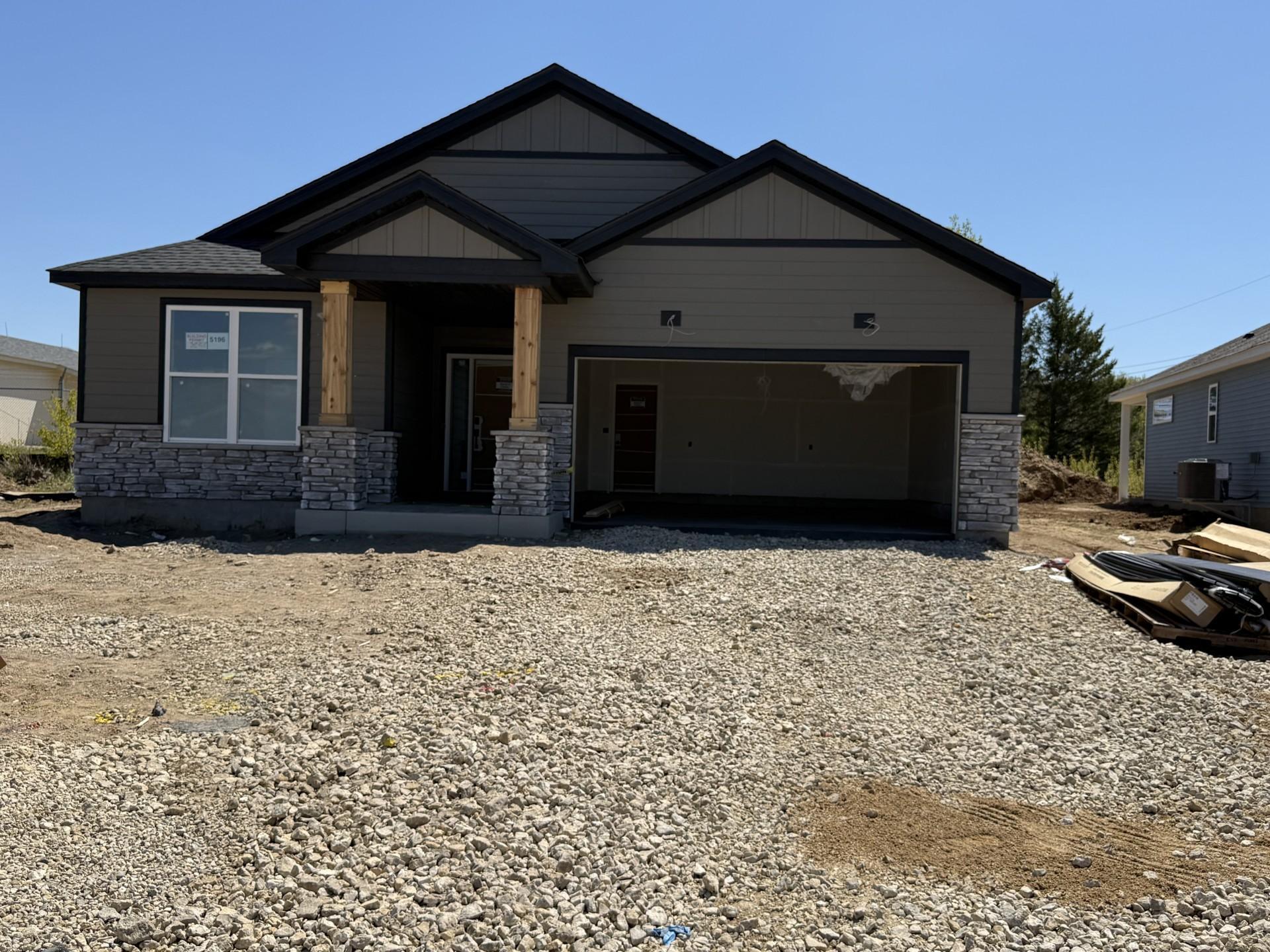 (Photo is of the actual home in progress.)