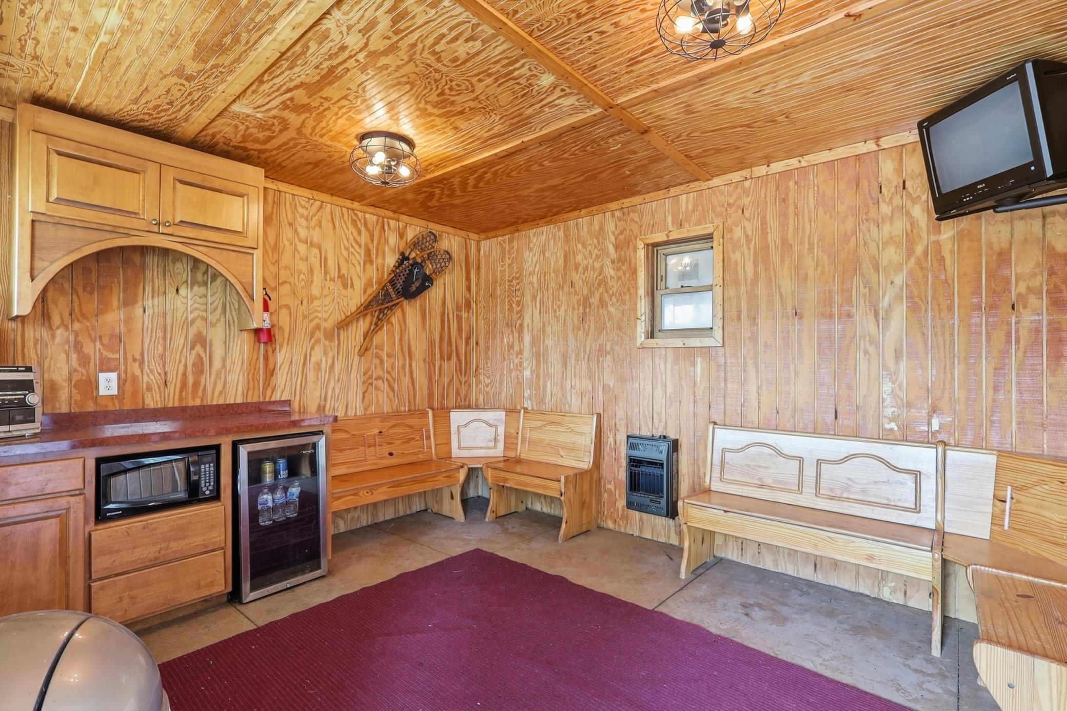 Warming house for ice area in winter
