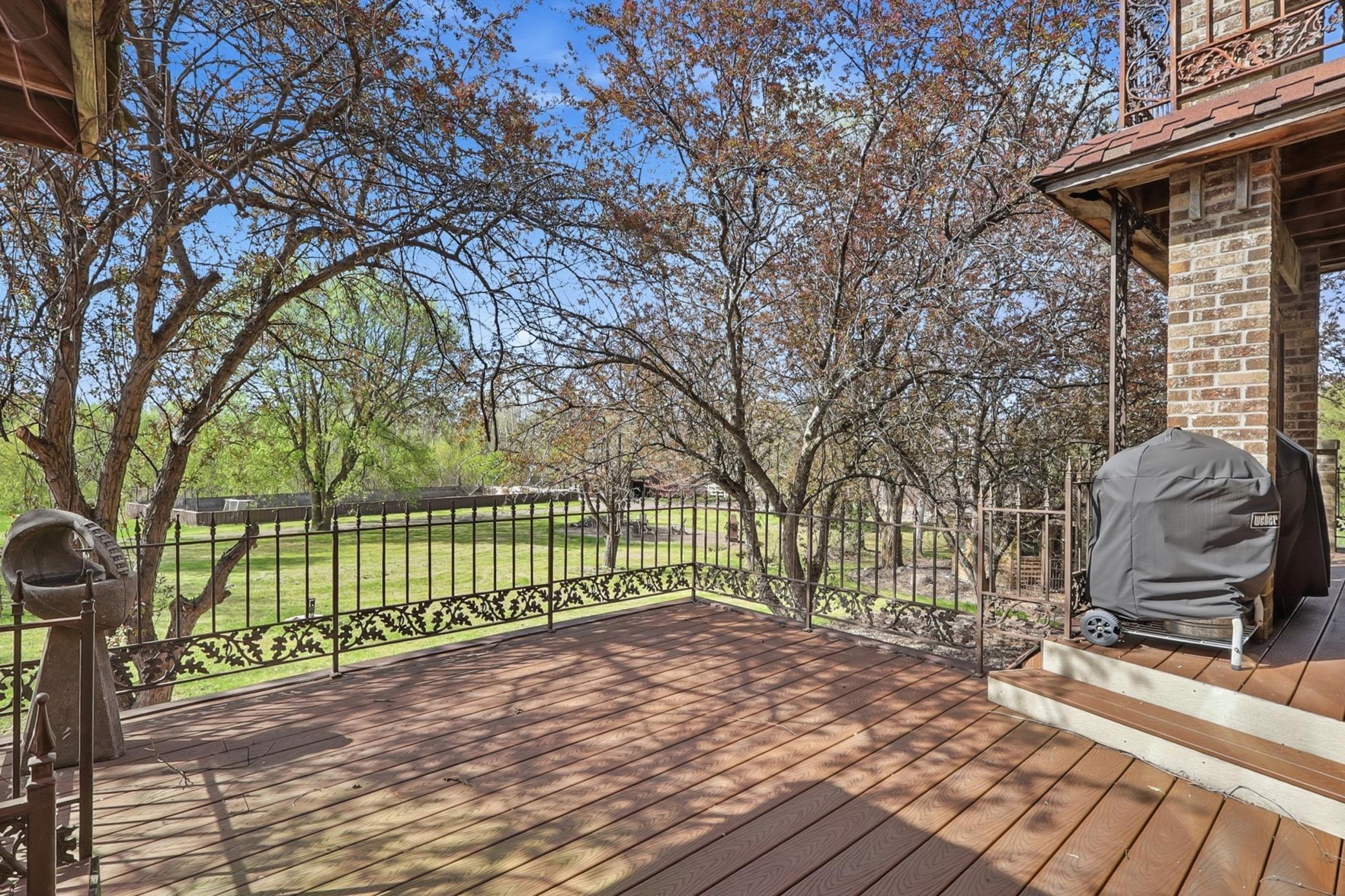 Deck with stunning view of your private backyard