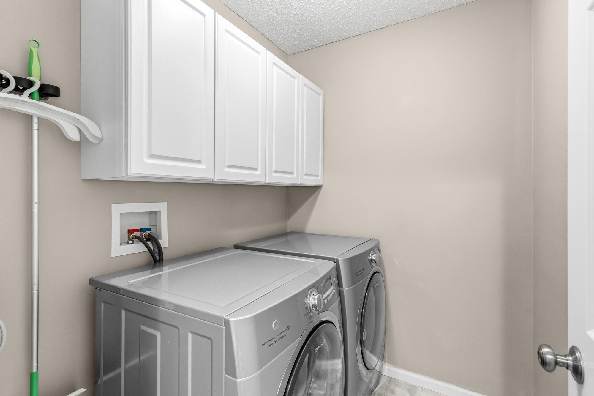 Laundry on the upper level.