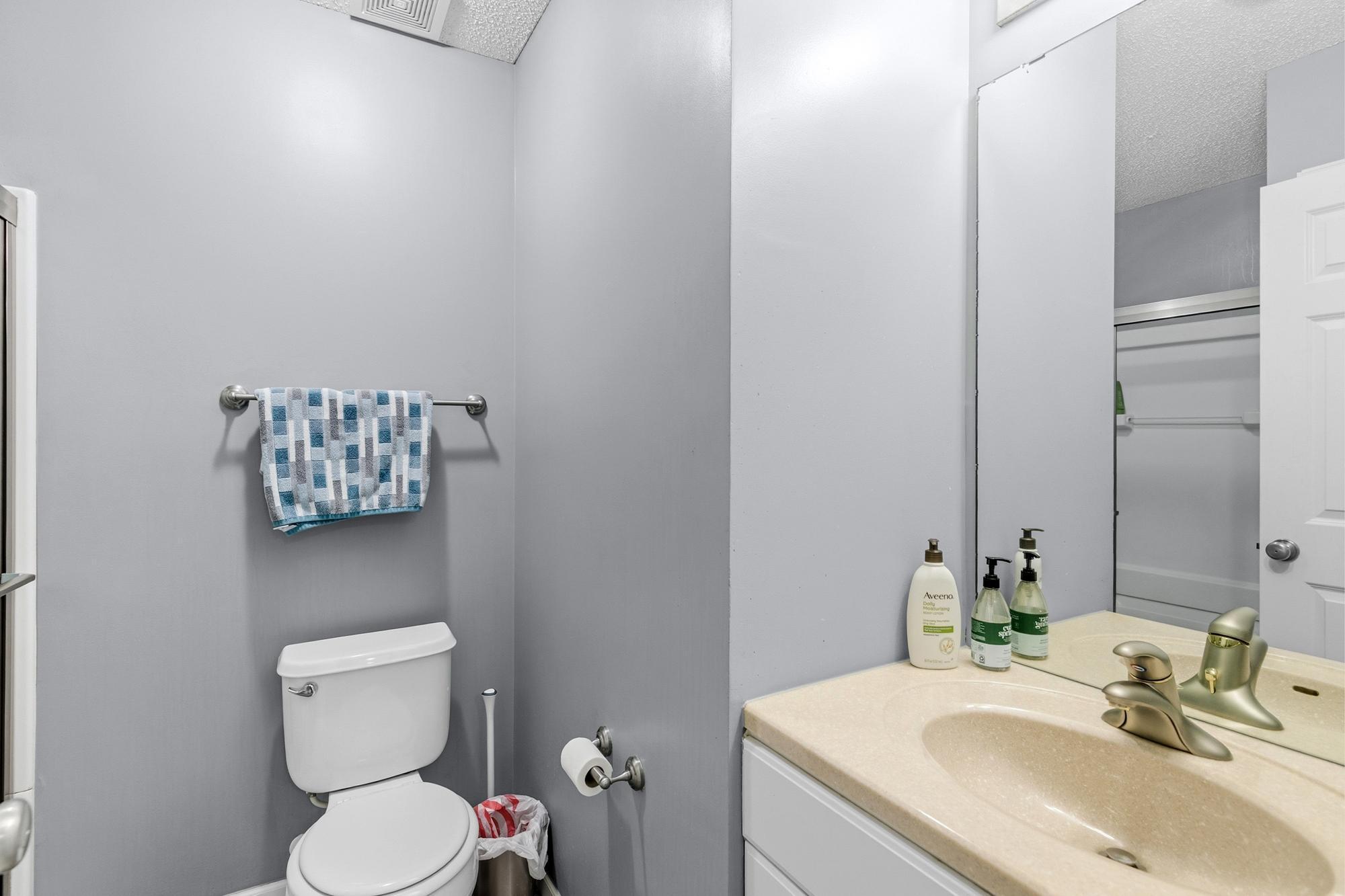 3/4 bathroom in the lower level.