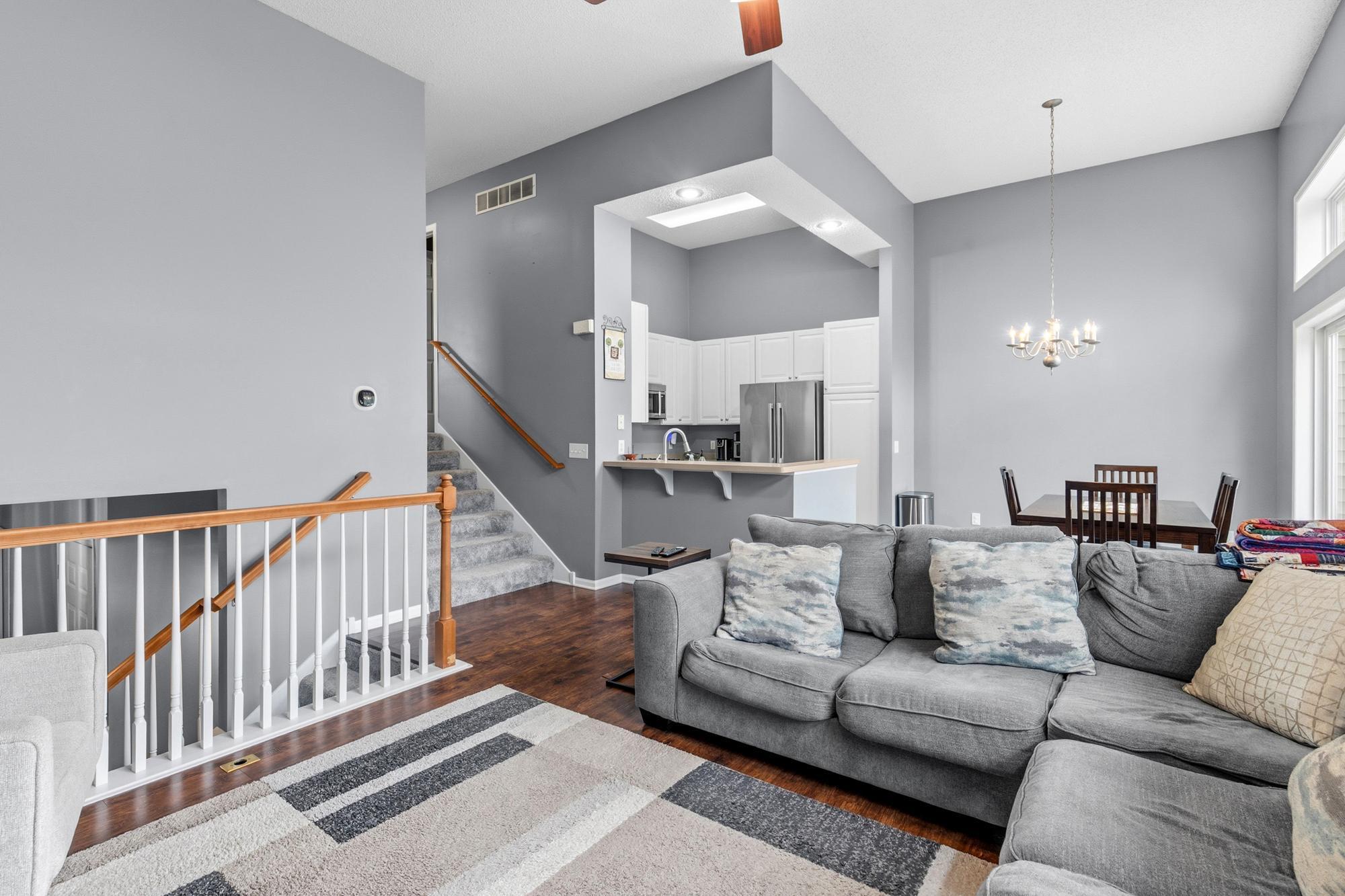Soaring ceilings in the main level.
