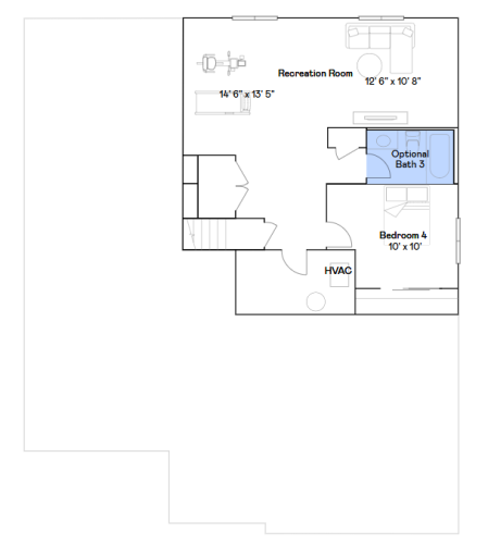 Courtland II lower level floorplan